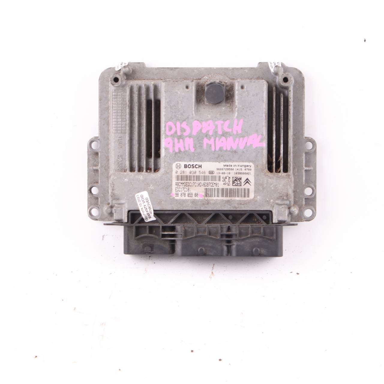 Citroen Dispatch Jumpy III 9HM DV6UC 1.6 Diesel Engine Module ECU 9807885980