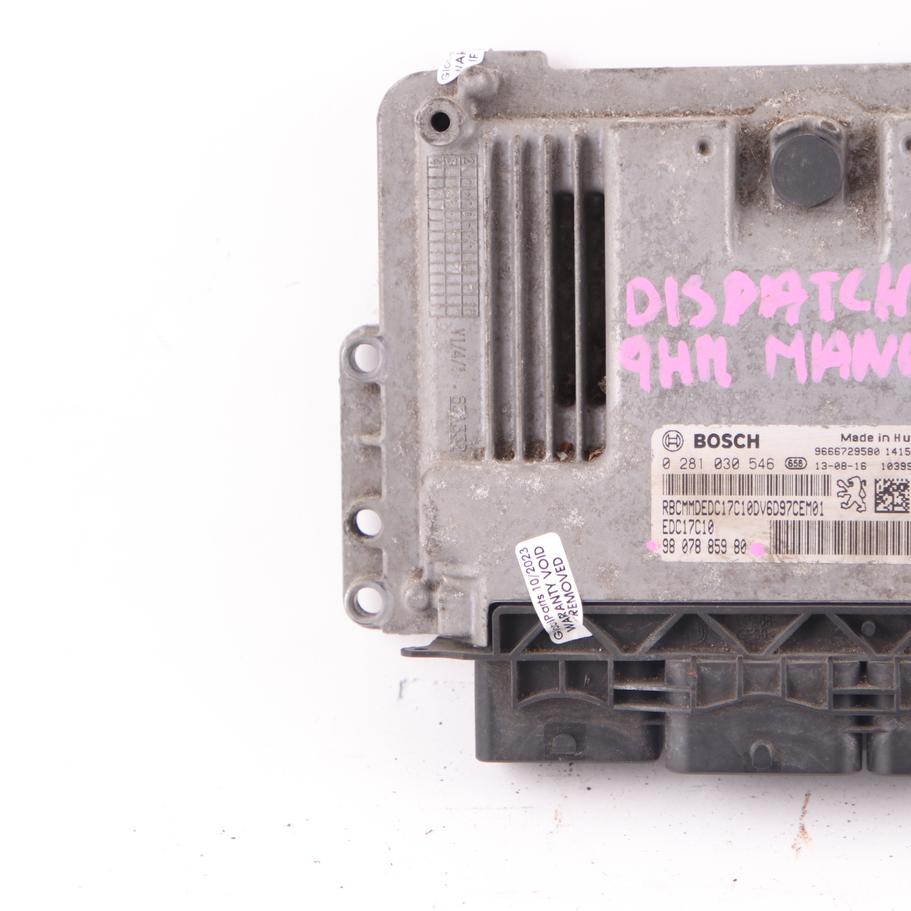 Citroen Dispatch Jumpy III 9HM DV6UC 1.6 Diesel Engine Module ECU 9807885980