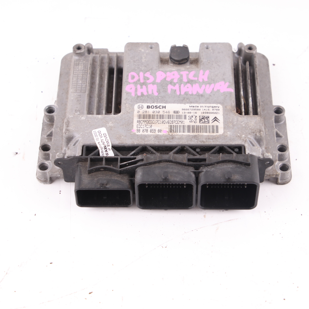 Citroen Dispatch Jumpy III 9HM DV6UC 1.6 Diesel Engine Module ECU 9807885980