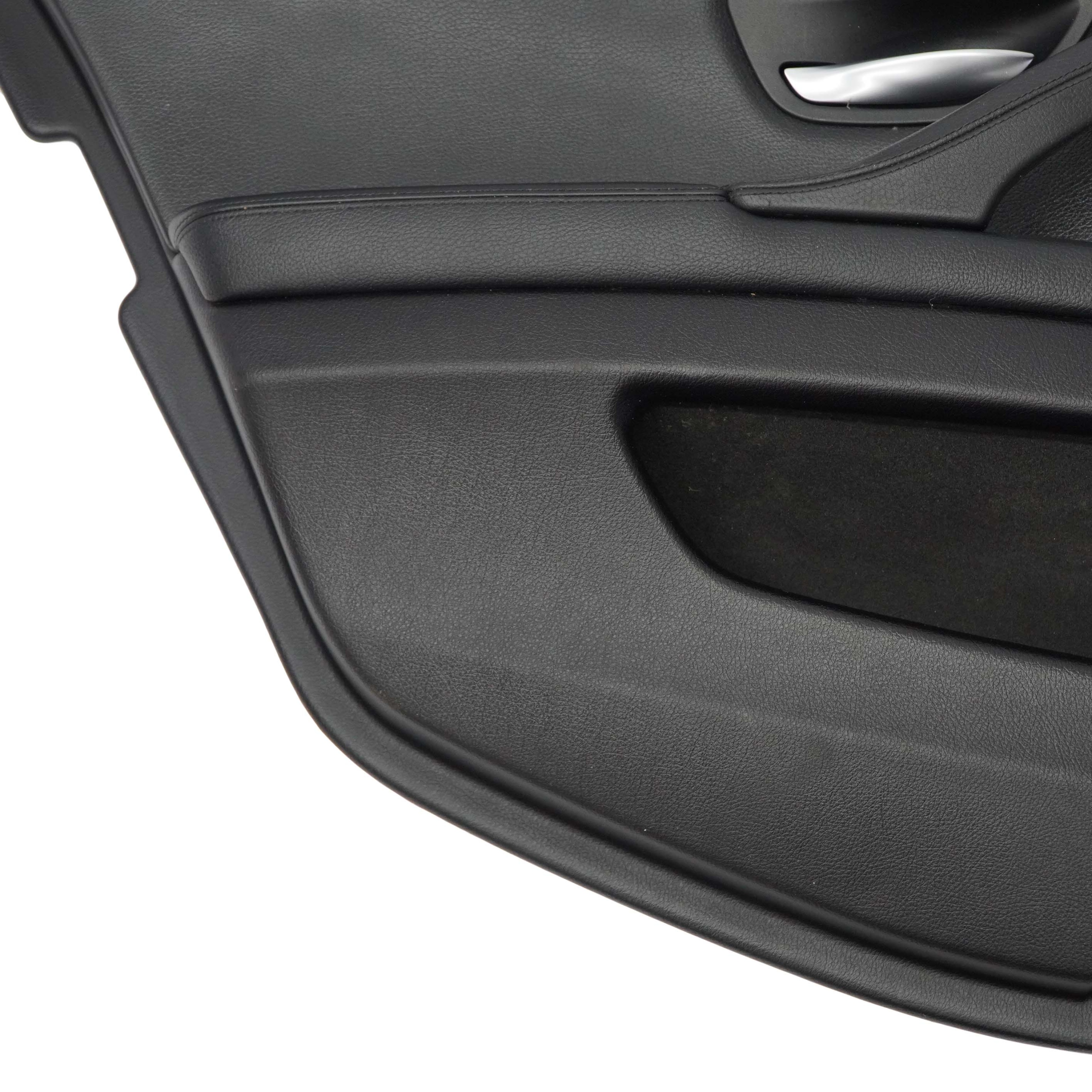 BMW 5 F10 F11 Rear Left N/S Door Card Lining Trim Panel Black Leather