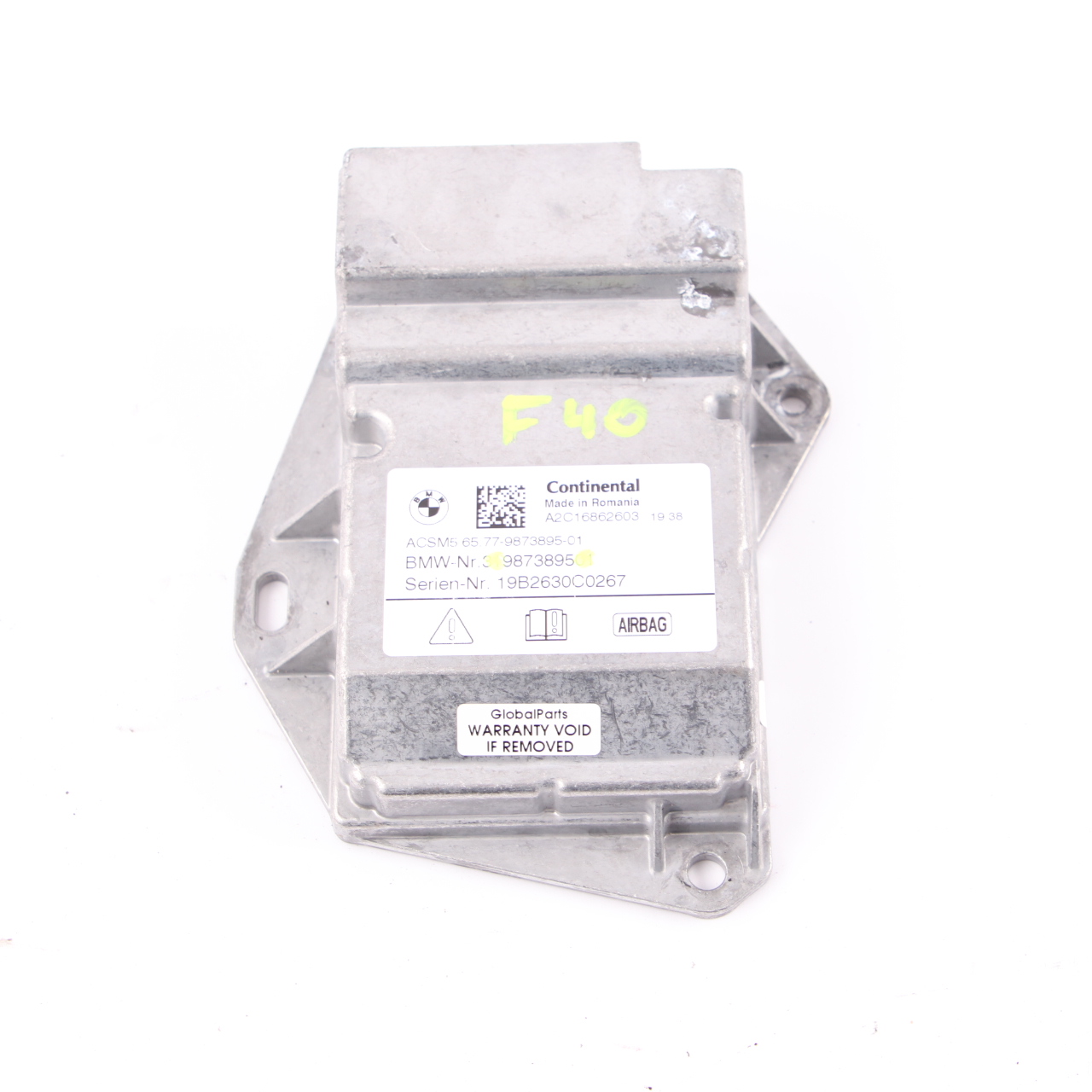 BMW F40 Safety Control Unit Air Module Bag ECU Continental 9873895