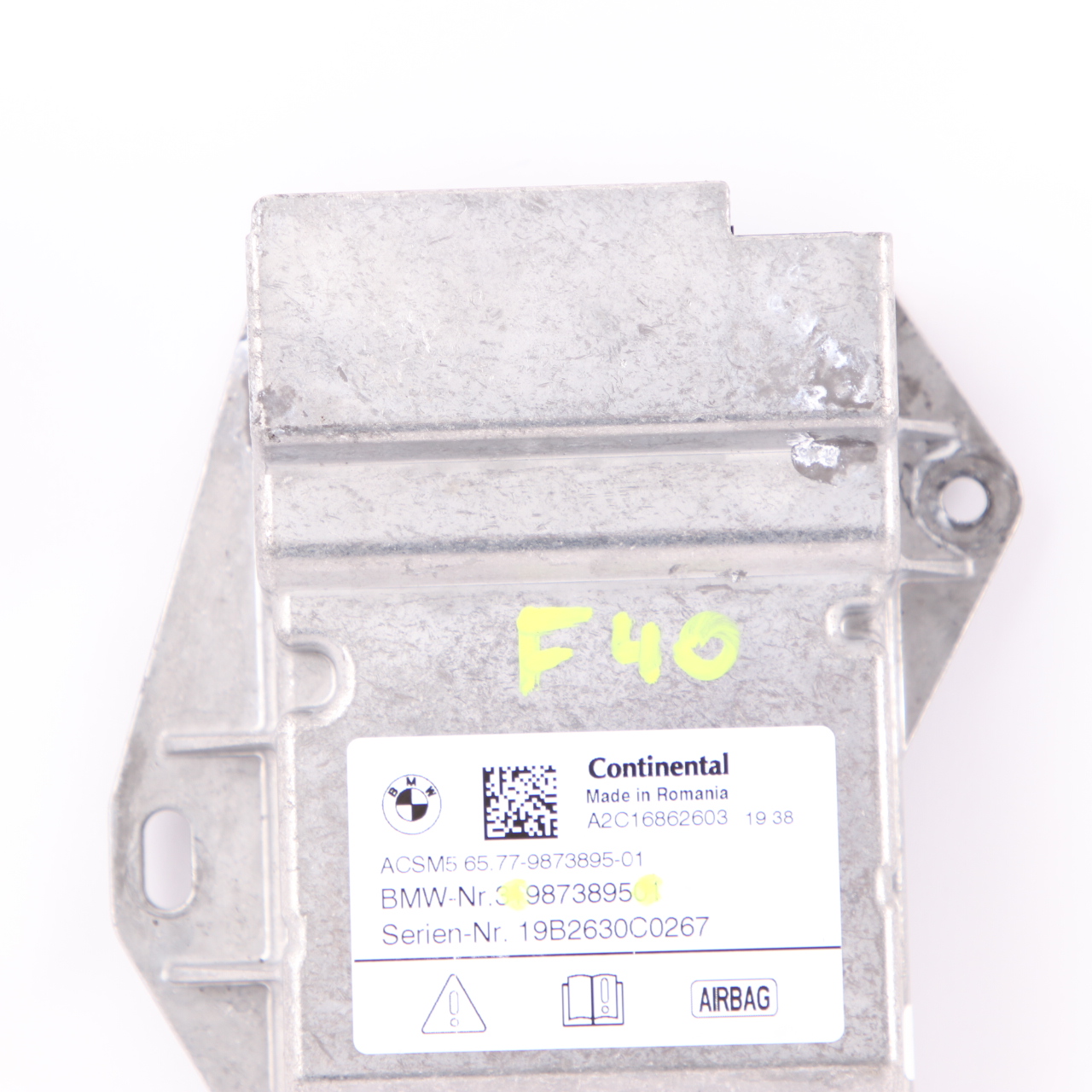 BMW F40 Safety Control Unit Air Module Bag ECU Continental 9873895