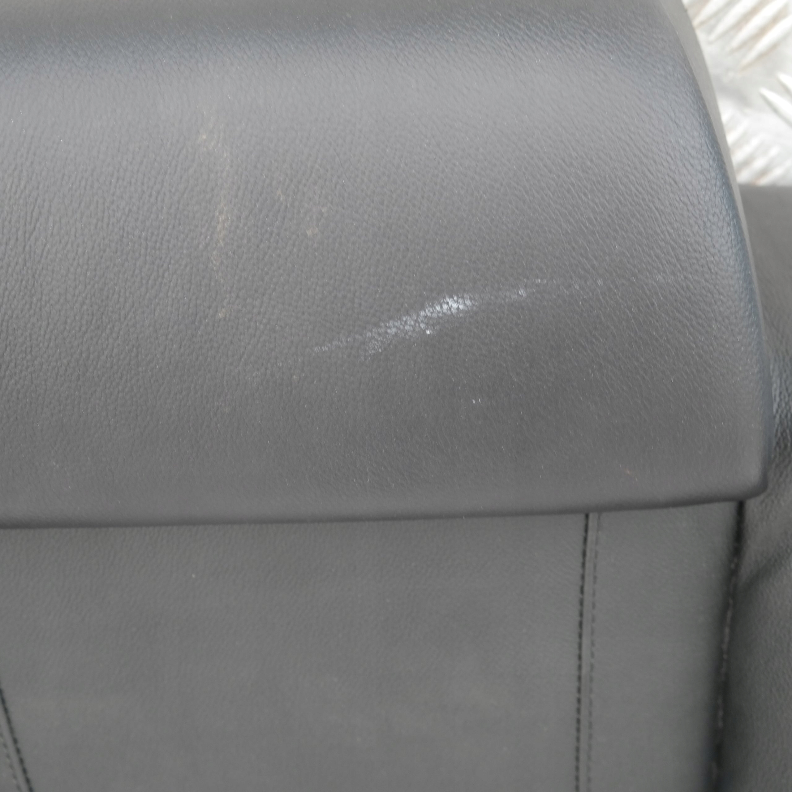 BMW 7 Series E65 E66 E67 Black Leather Rear Seat Right O/S Backrest Cover