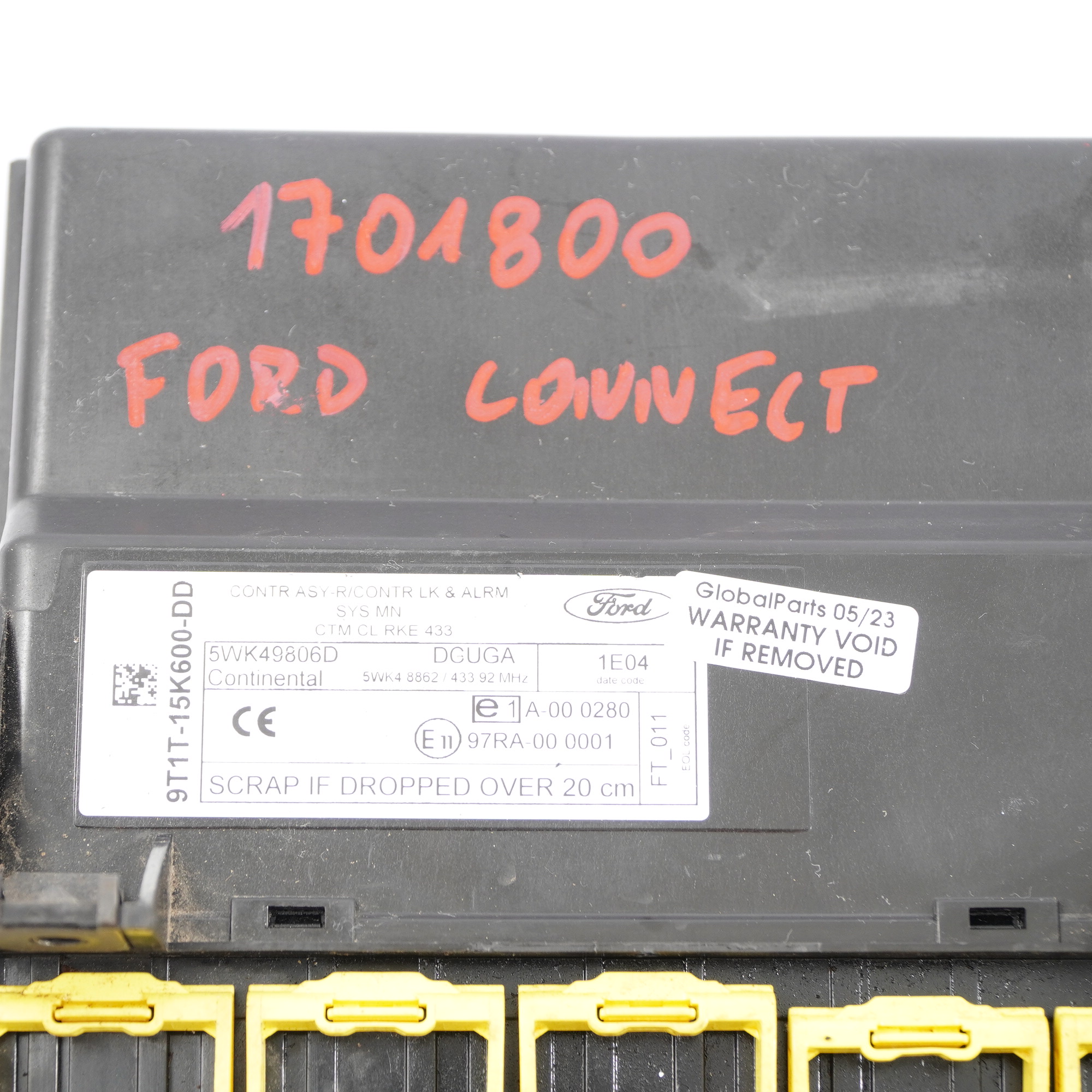 Ford Transit Connect Control Unit Central Door Locking Module ECU 9T1T-15K600-DD