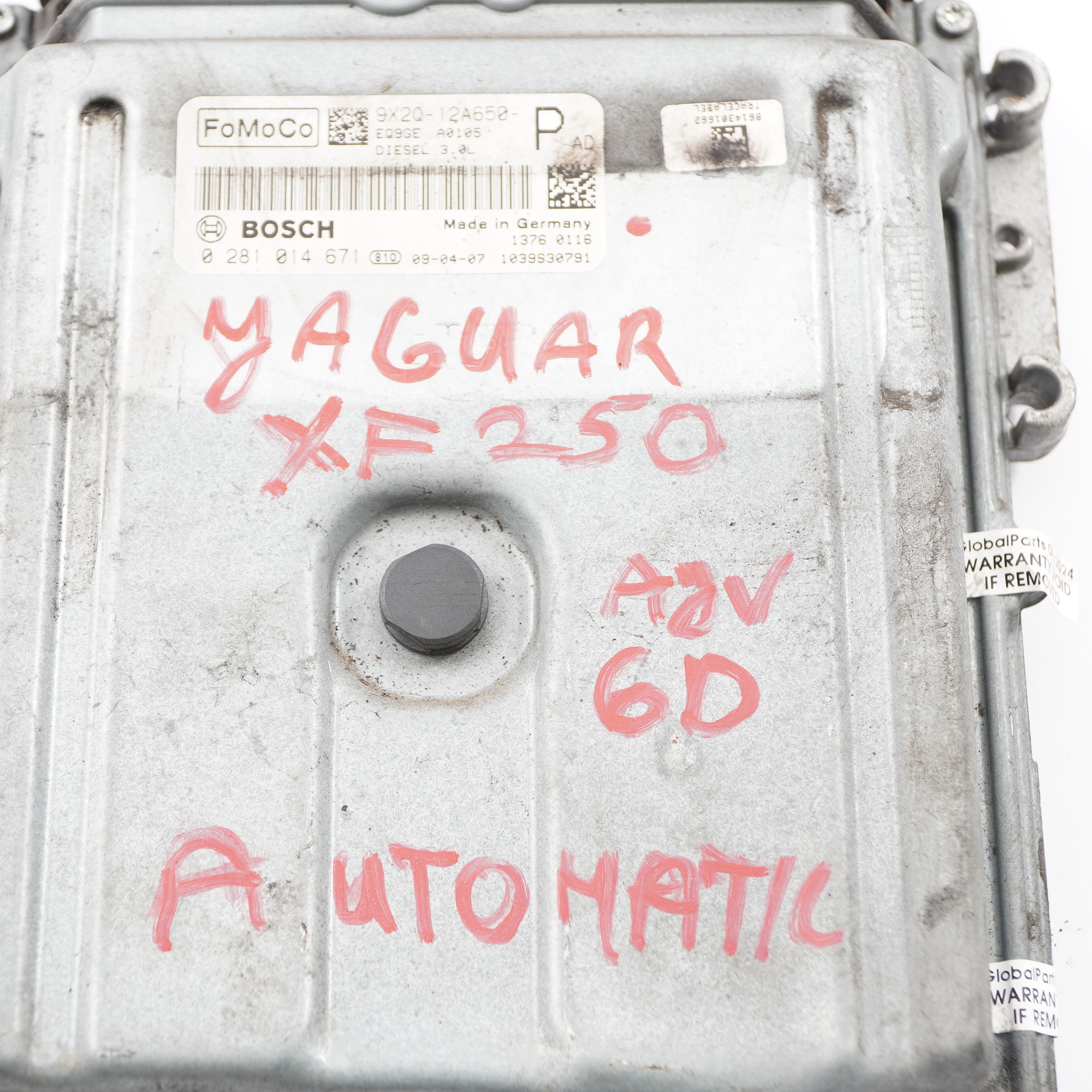 Jaguar XF X250 3.0 D AJV6D Engine Control Unit ECU 9X2Q12A650PAD Automatic