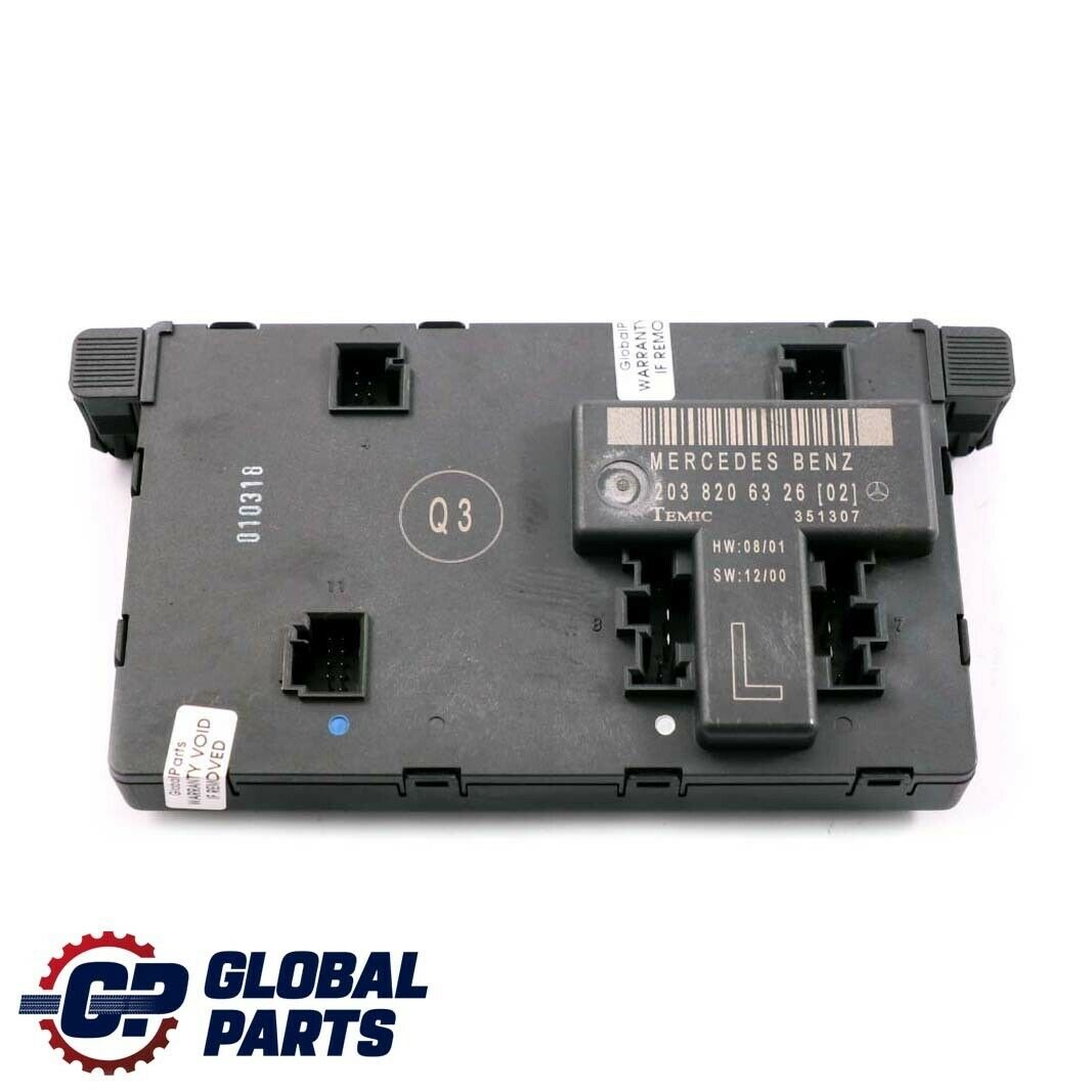 Mercedes-Benz C-Class W203 Door Control Module Front Left N/S A2038201585