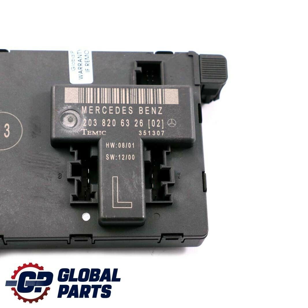 Mercedes-Benz C-Class W203 Door Control Module Front Left N/S A2038201585