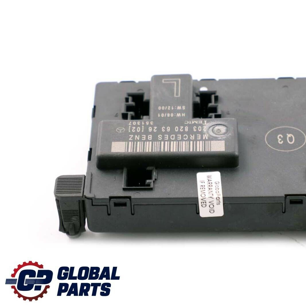 Mercedes-Benz C-Class W203 Door Control Module Front Left N/S A2038201585