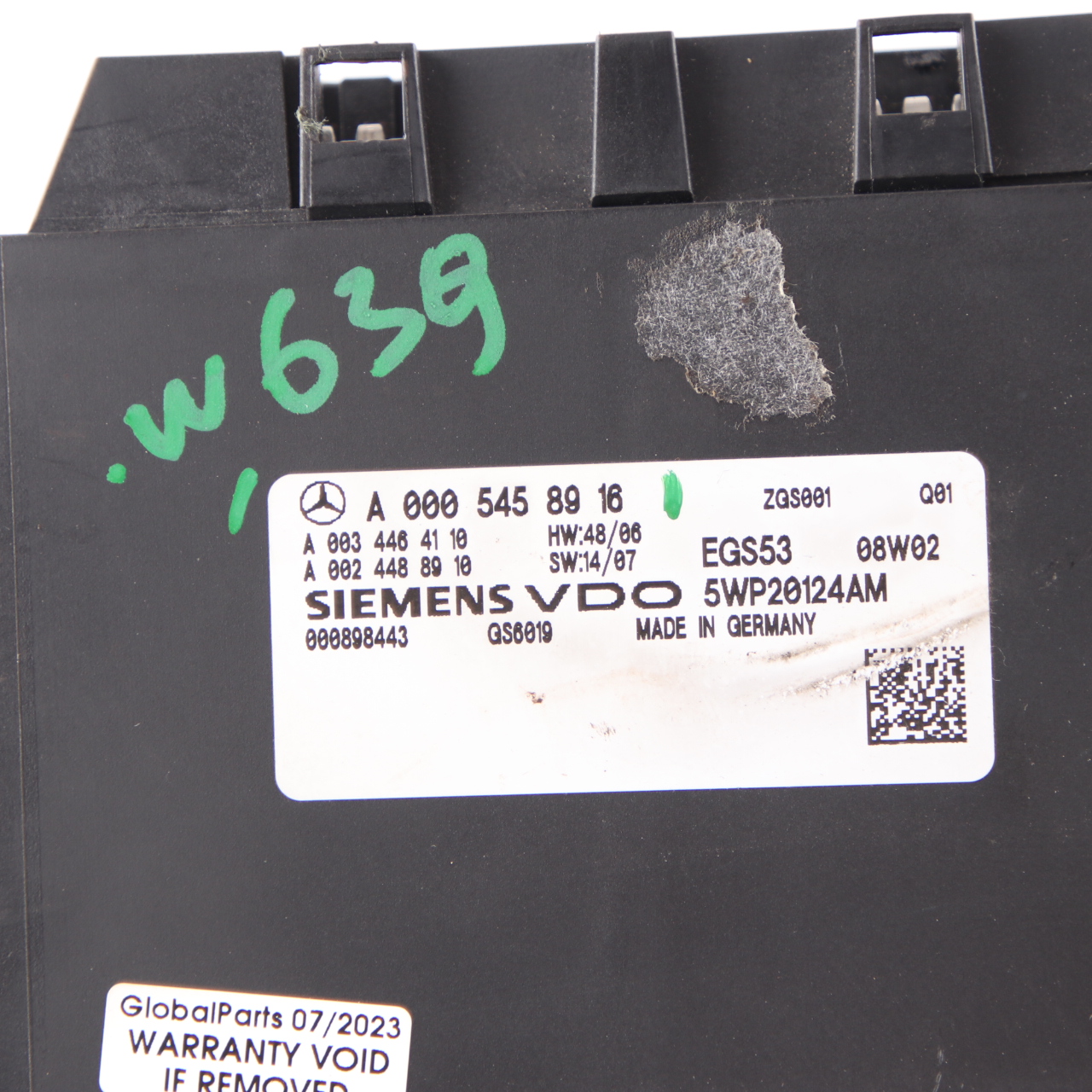 Mercedes W639 Automatic Gearbox EGS Control Unit Transmission Module A0005458916