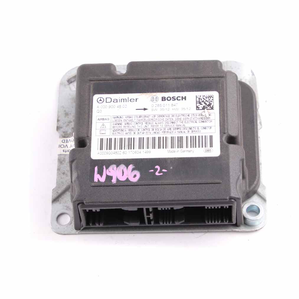 Airbag Module Mercedes W639 W906 ECU Control Unit Crash Impact A0009004802