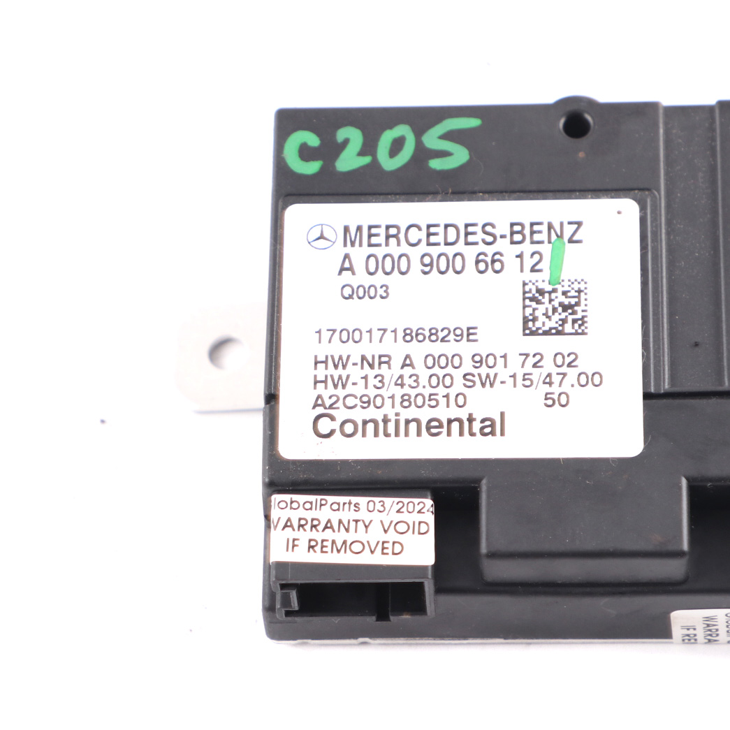 Rear Module Mercedes C205 W205 Fuel Pump Control Unit A0009006612