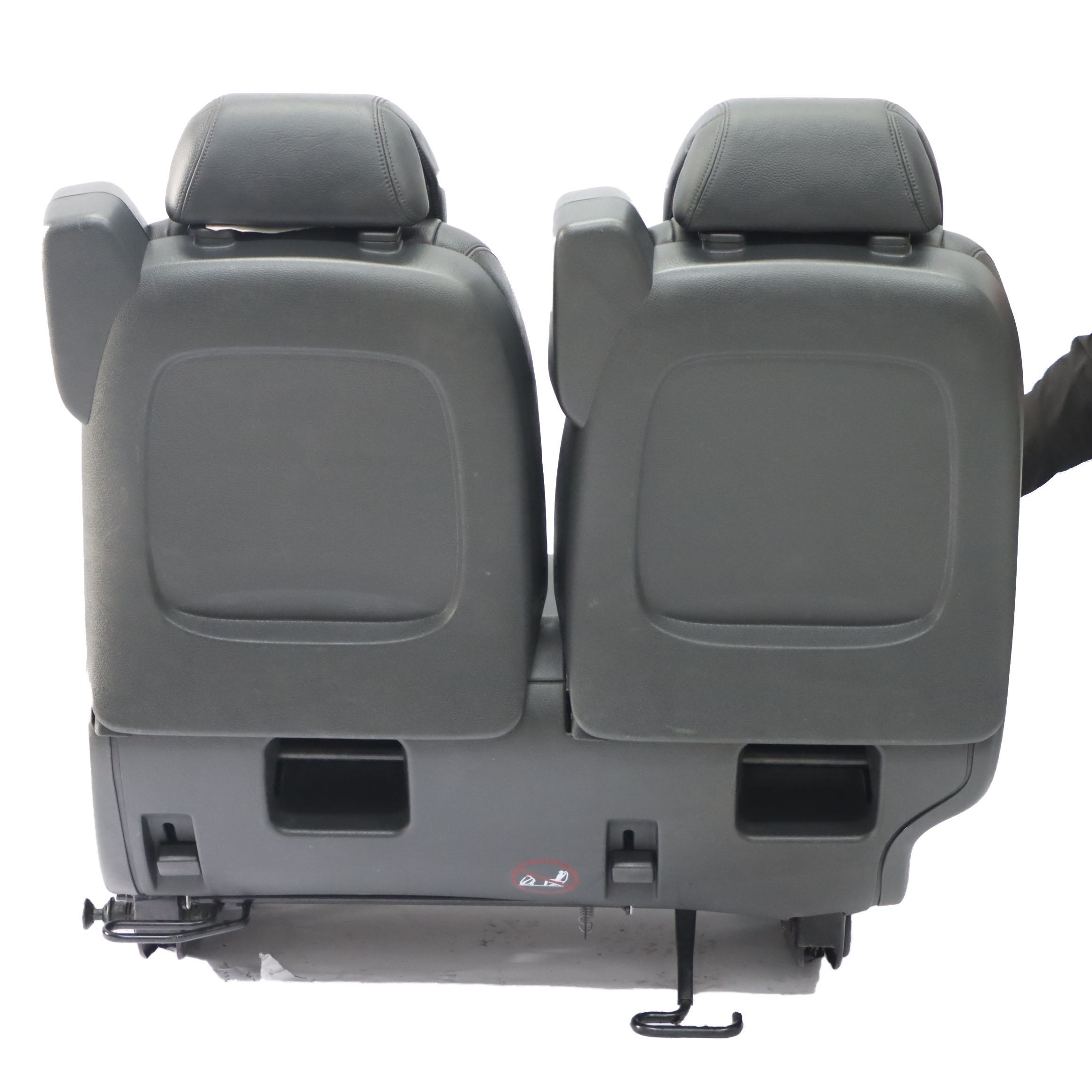 Rear Seat Mercedes W639 Viano Double Right O/S First Row Black Leather