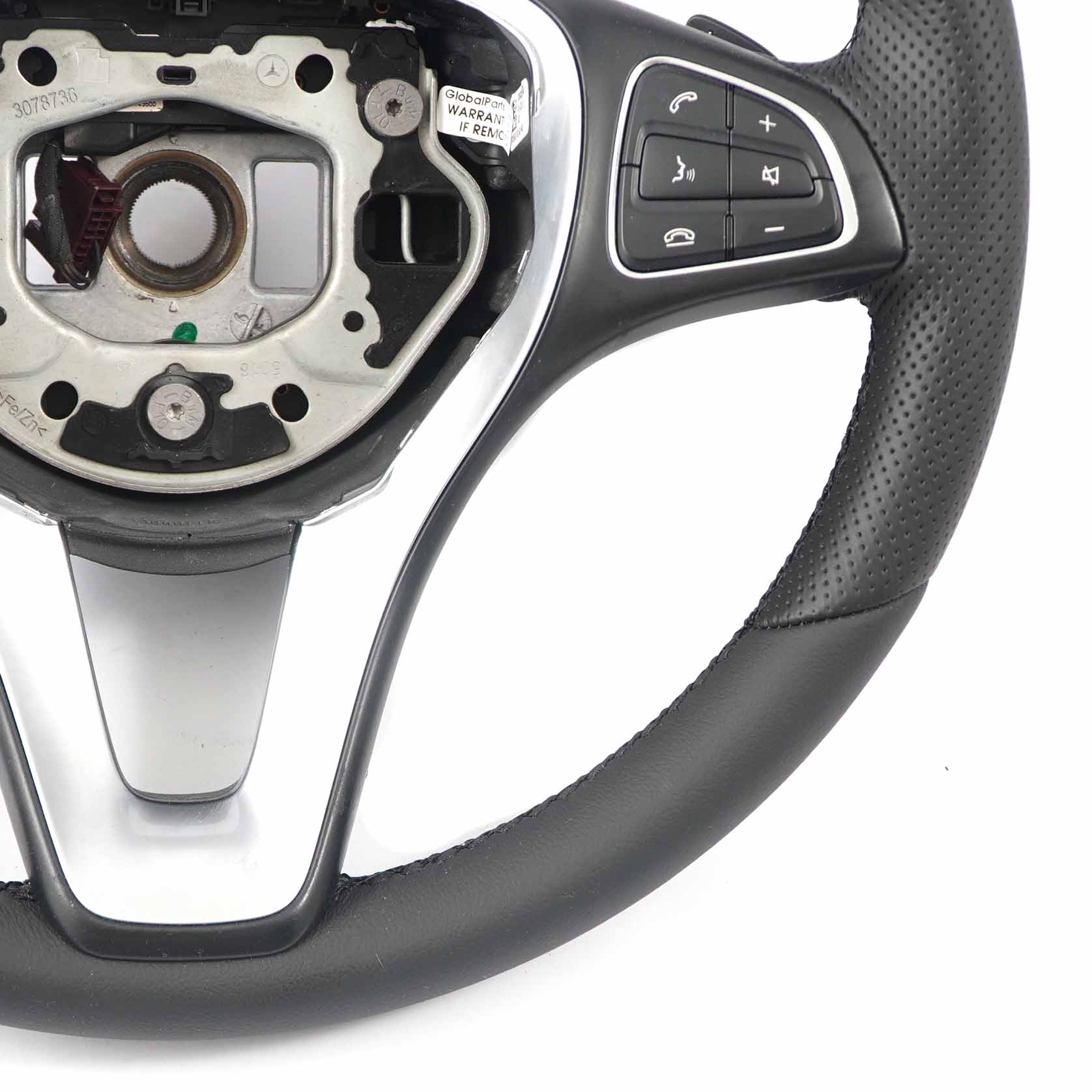 Mercedes C117 W156 W176 W242 W246 NEW Black Leather Steering Wheel Paddle Shift 