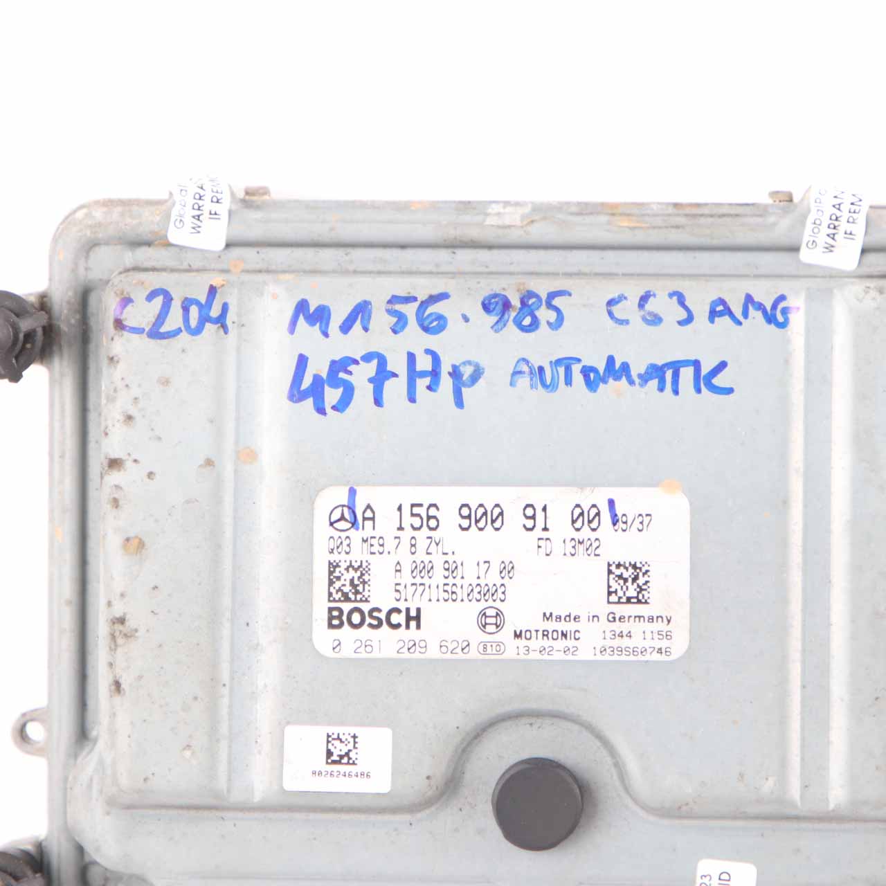 Mercedes W204 C63 AMG 457HP M156.985 Engine Unit ECU A1569009100 Automatic