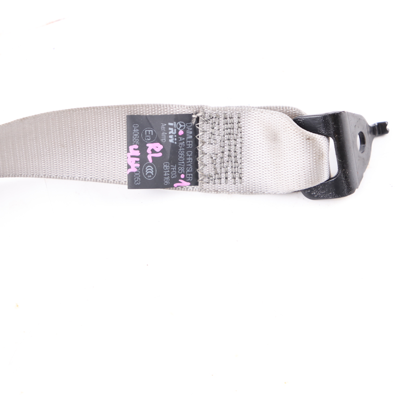 Mercedes ML W164 Seat Belt Rear Left N/S Safety Belt Grey A1648601785