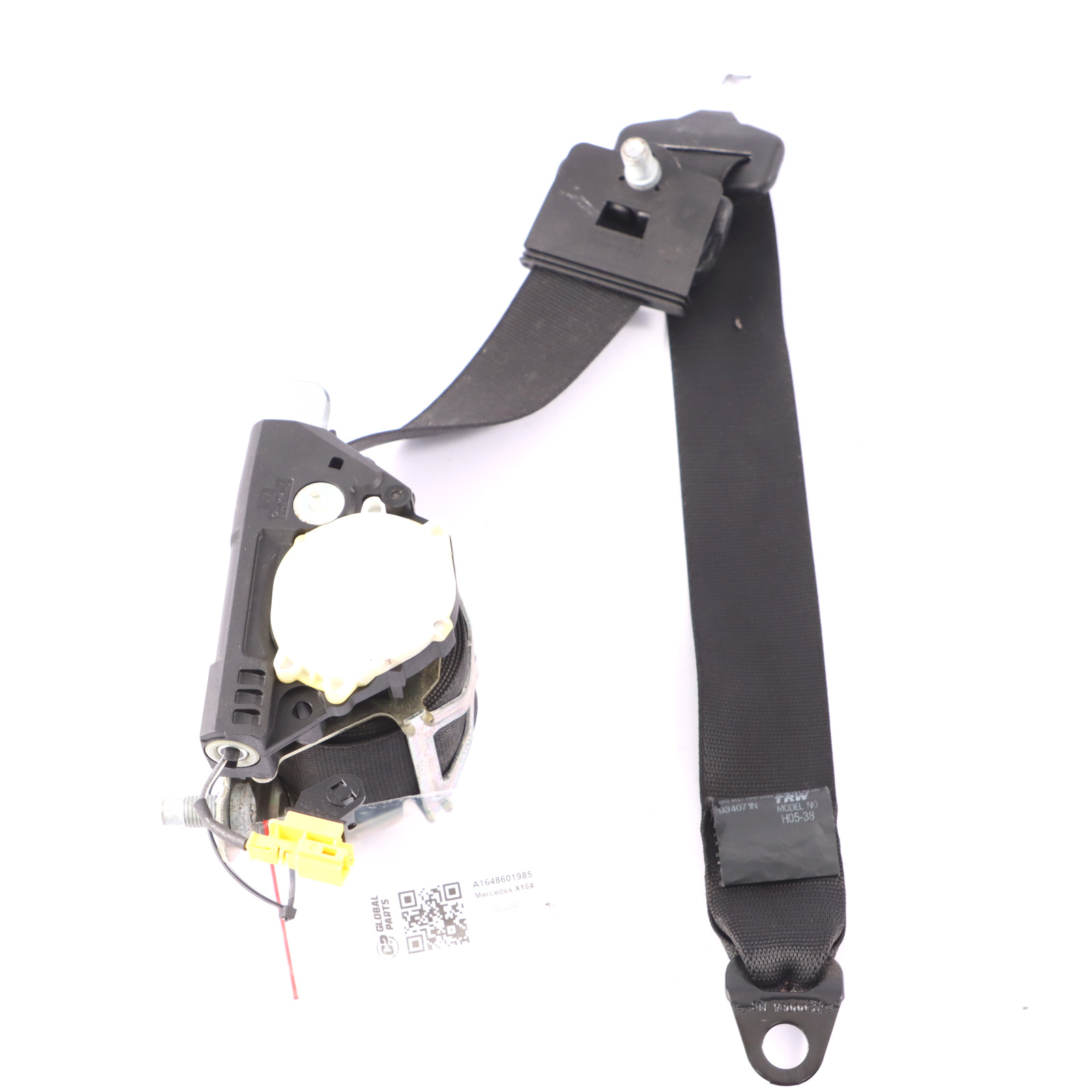 Mercedes W164 Seat Safety Belt Rear Left N/S Seatbelt Black A1648601985