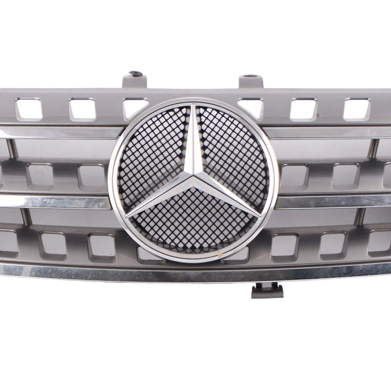 Mercedes W164 Front Radiator Grille AMG Trim Panel Silver Chrome A1648802585