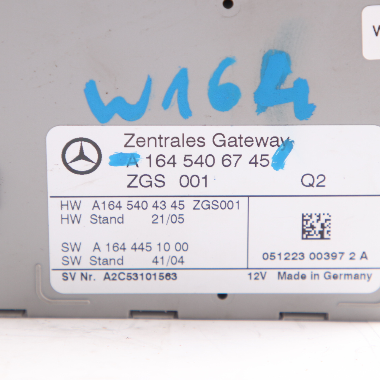 Mercedes ML W164 Gateway Control Unit Gateway Module ECU A1645406745