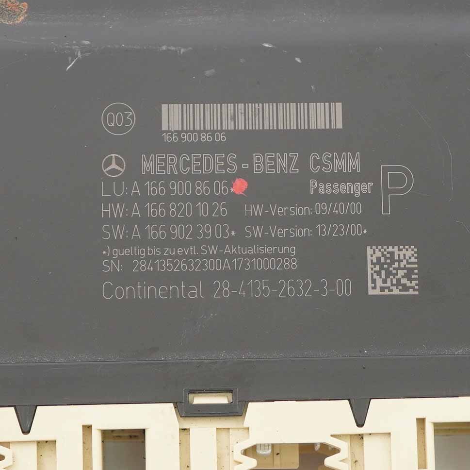 Seat Module Mercedes W176 W246 Front Left N/S Memory Control Unit A1669008606