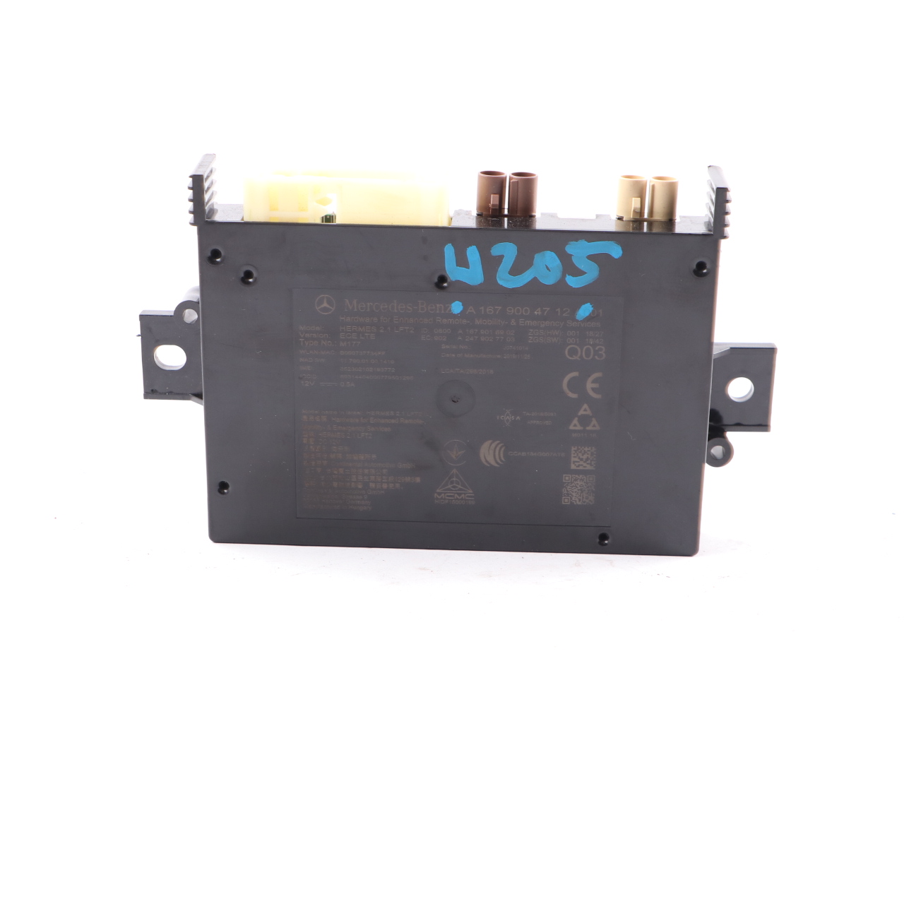 Bluetooth Module Mercedes W205 W213 W222 W238 Control Unit ECU A1679004712