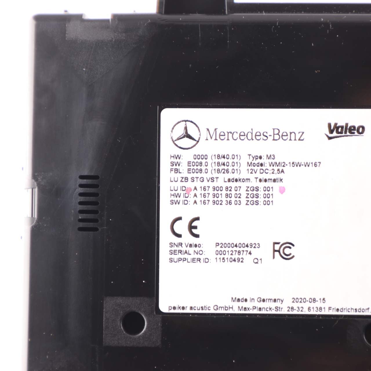 Telematics Module Mercedes W177 W247 Communication Control Unit ECU A1679008207