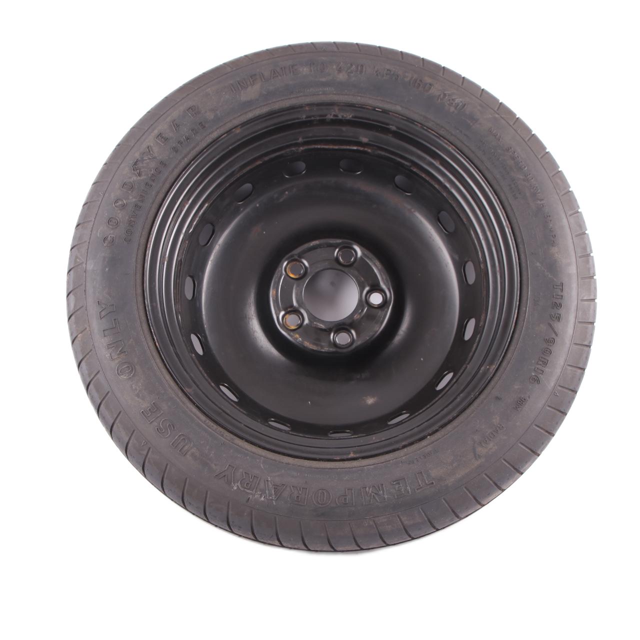 Mercedes W169 W245 Compact Spare Wheel Steel R16 Tyre 125/90 A1694000802