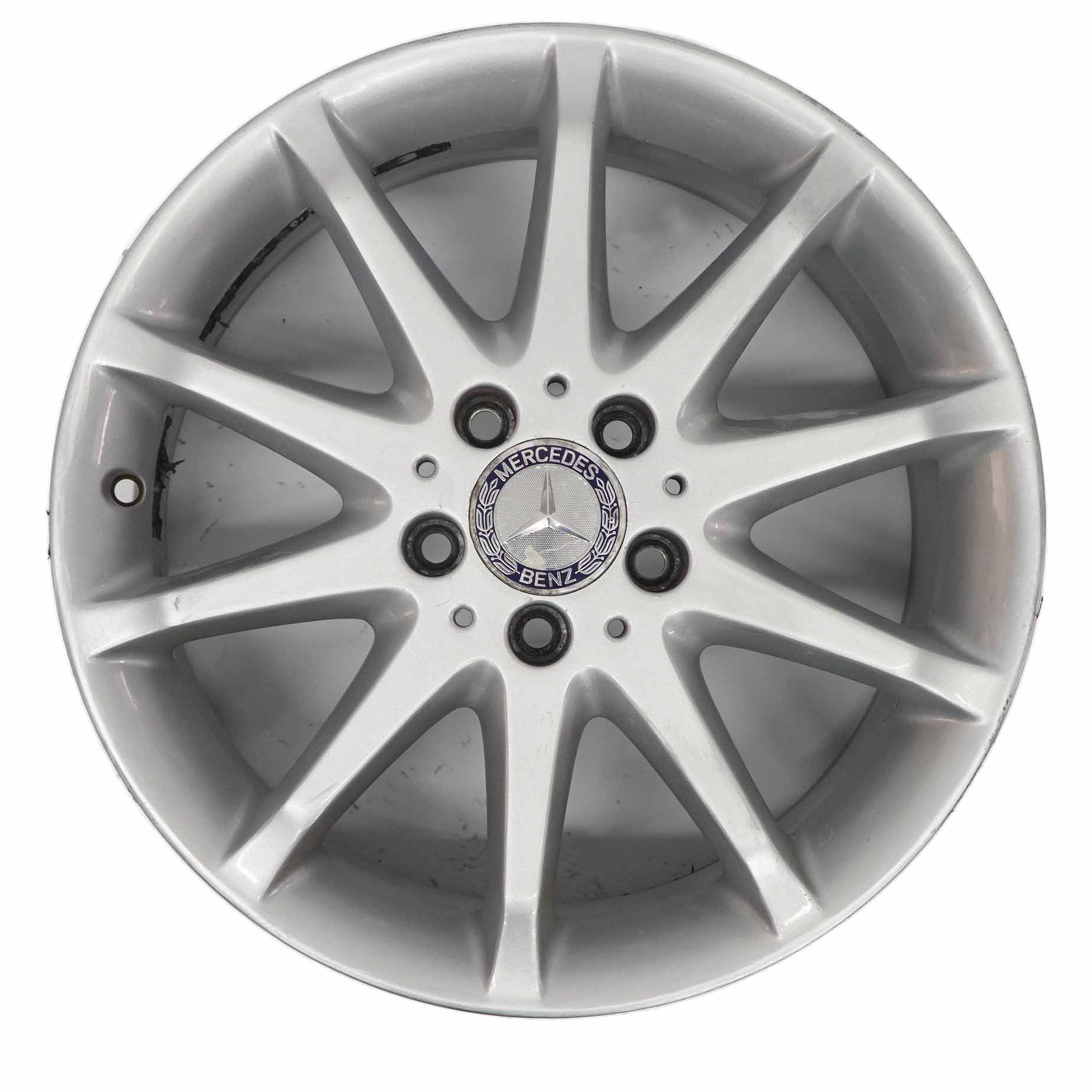 Mercedes W245 Silver Alloy Wheel Rim 10-Spoke 17" ET:49 7J A1694010702