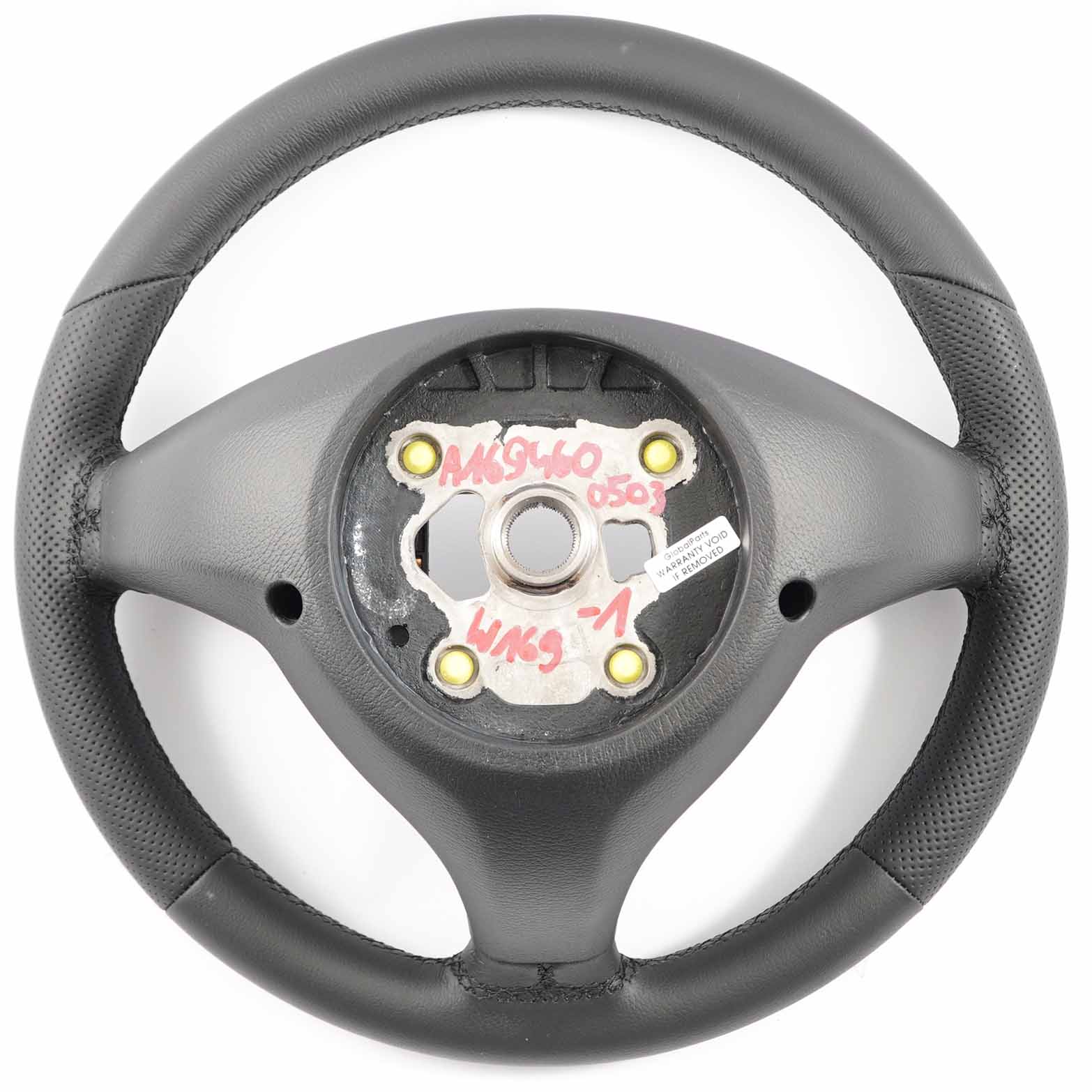 Mercedes W169 NEW Black Leather Steering Wheel with Black Threads