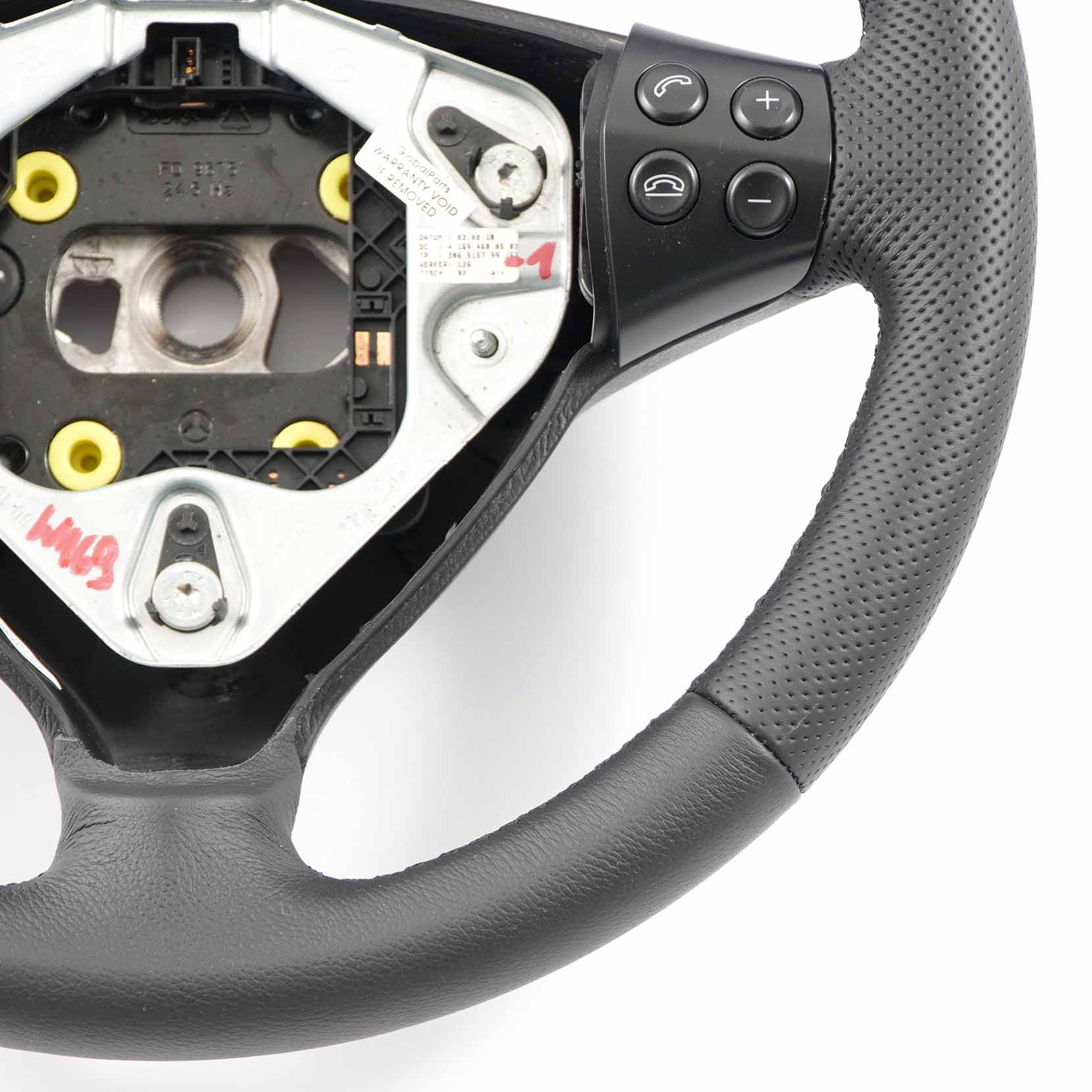 Mercedes W169 NEW Black Leather Steering Wheel with Black Threads