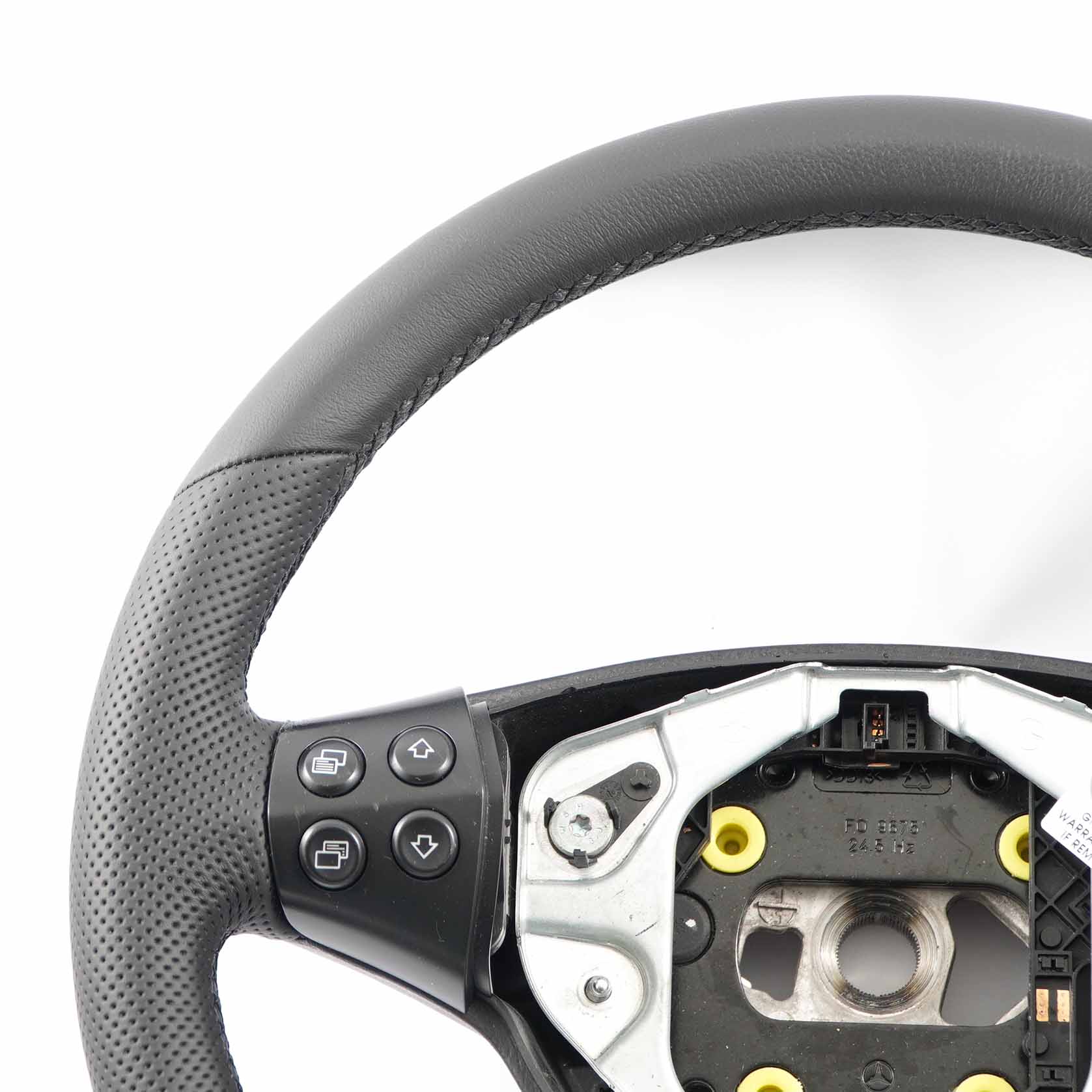 Mercedes W169 NEW Black Leather Steering Wheel with Black Threads