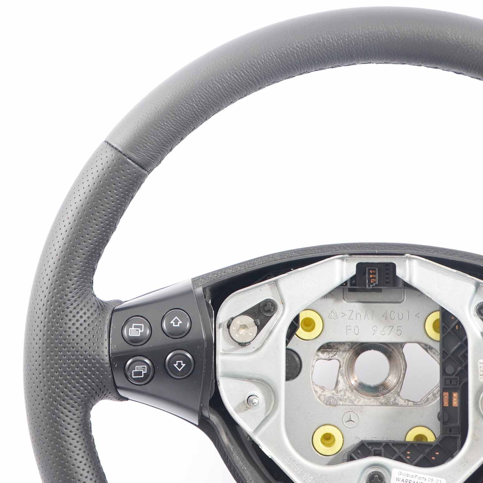 Mercedes W169 NEW Black Leather Steering Wheel with Black Threads