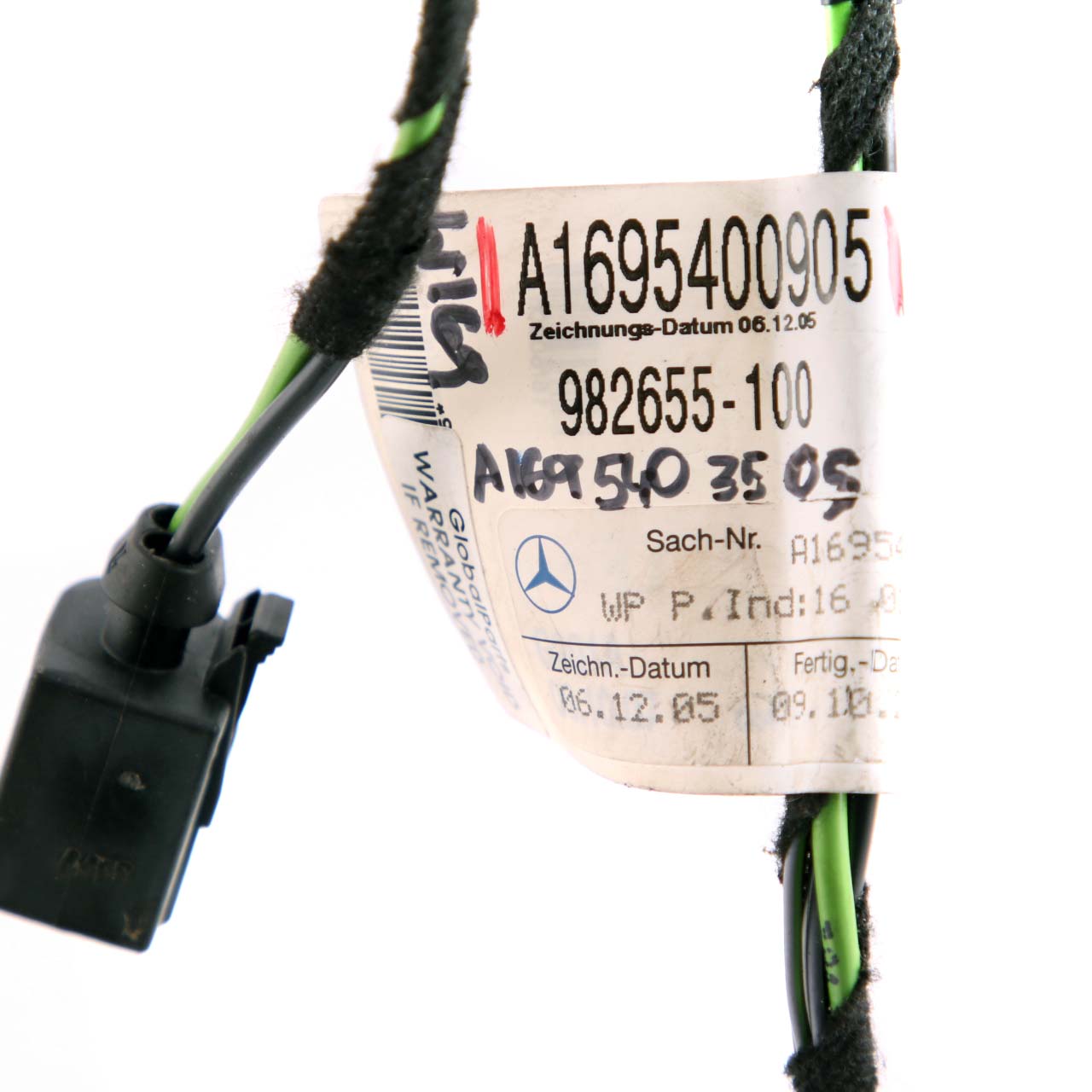 Mercedes-Benz A-Class W169 Wiring Loom Cable Door Front Right O/S A1695400905