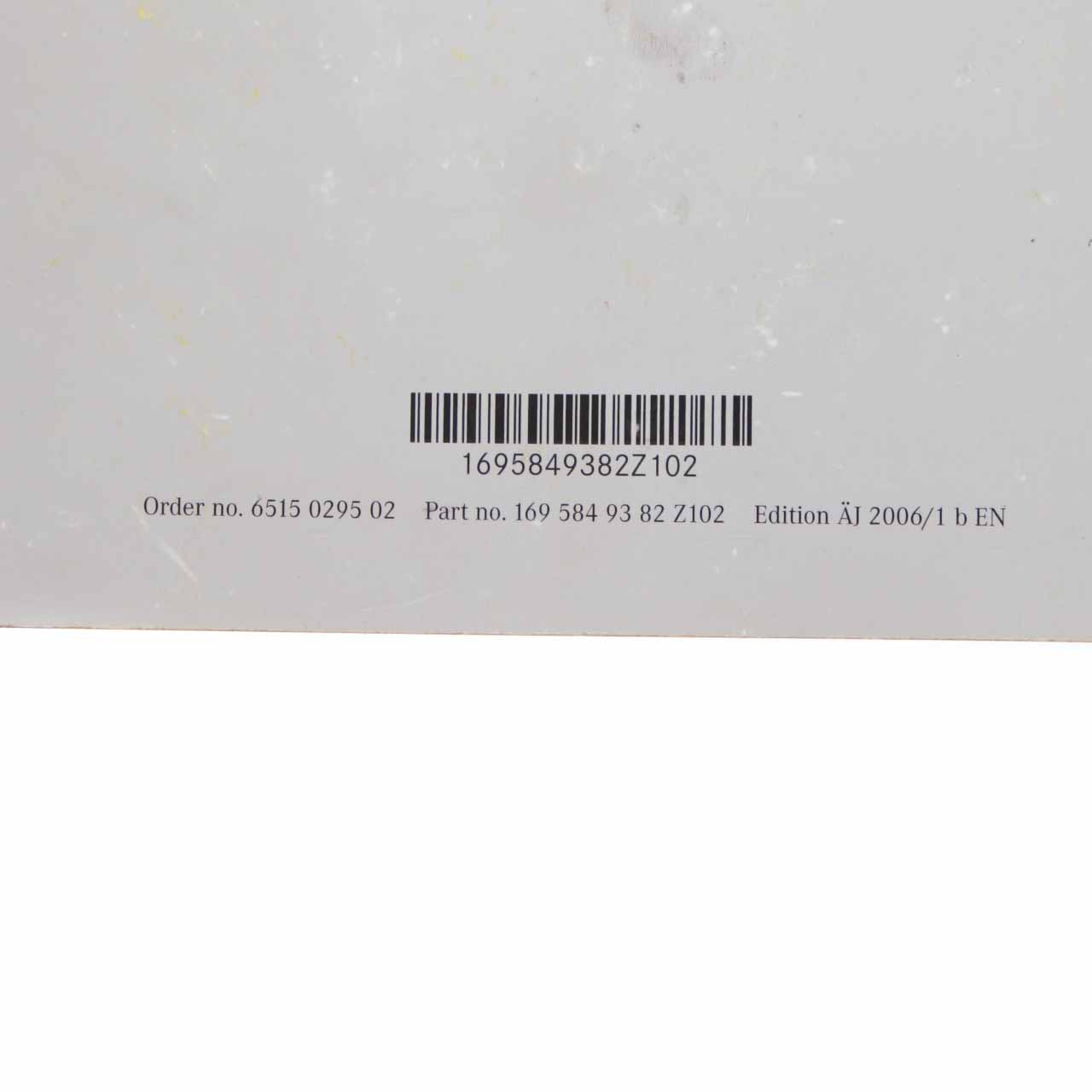 Mercedes W169 Owner's Manual Instruction Service Book Booklet Case A1695849382