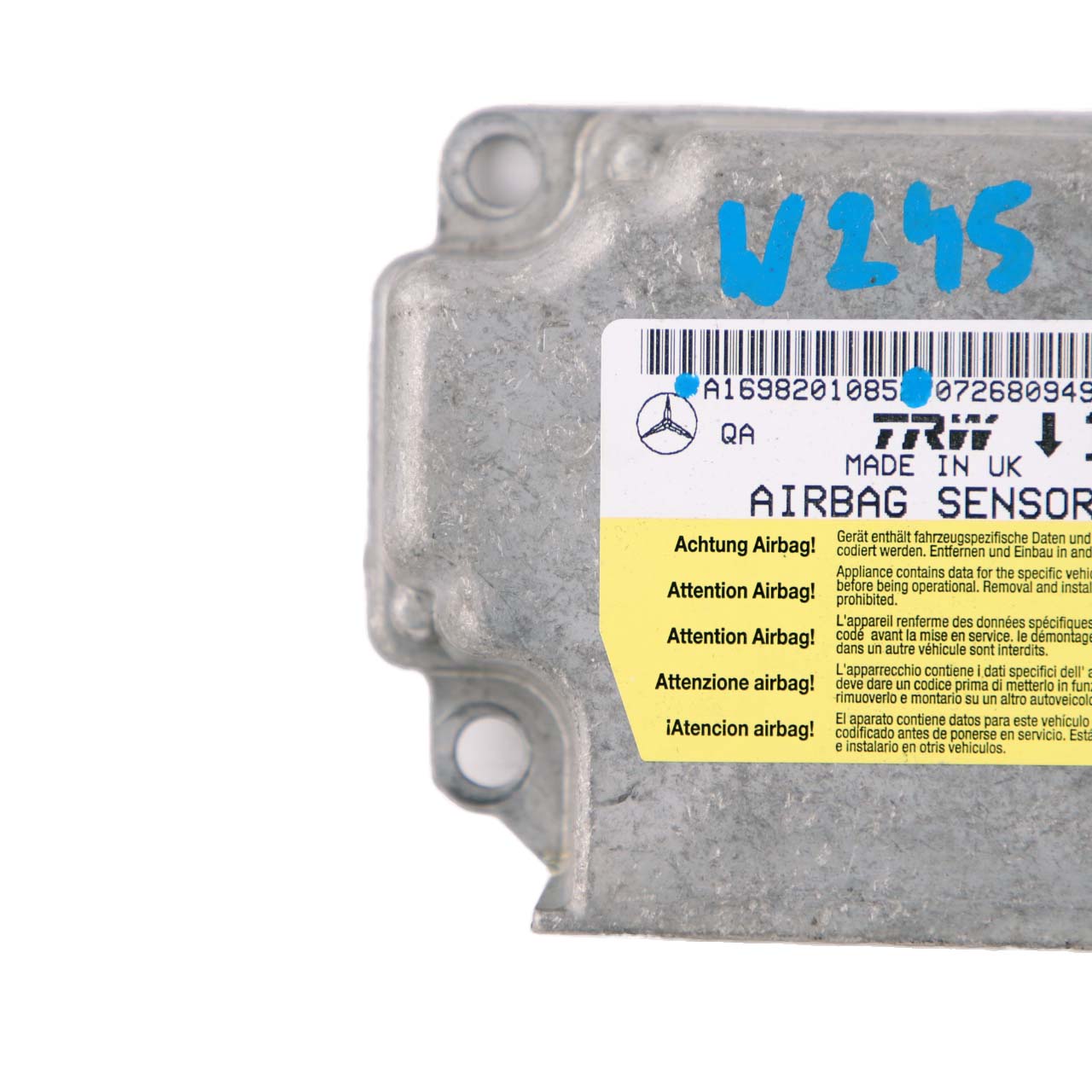 Mercedes W245 ECU Control Unit Sensor Air Module A1698201085