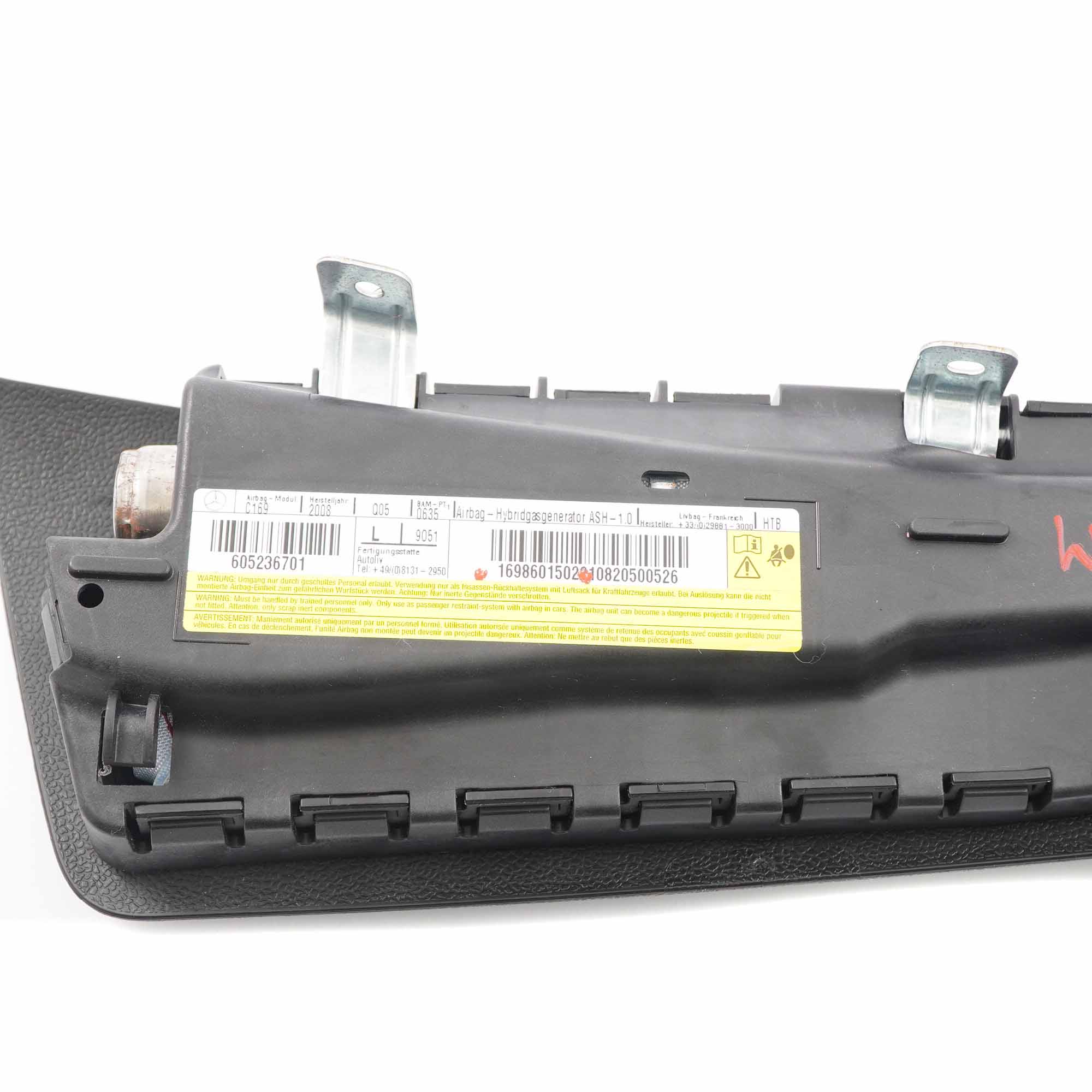 Mercedes W169 Front Left Seat N/S Airbag Black Control Unit Module A1698601502