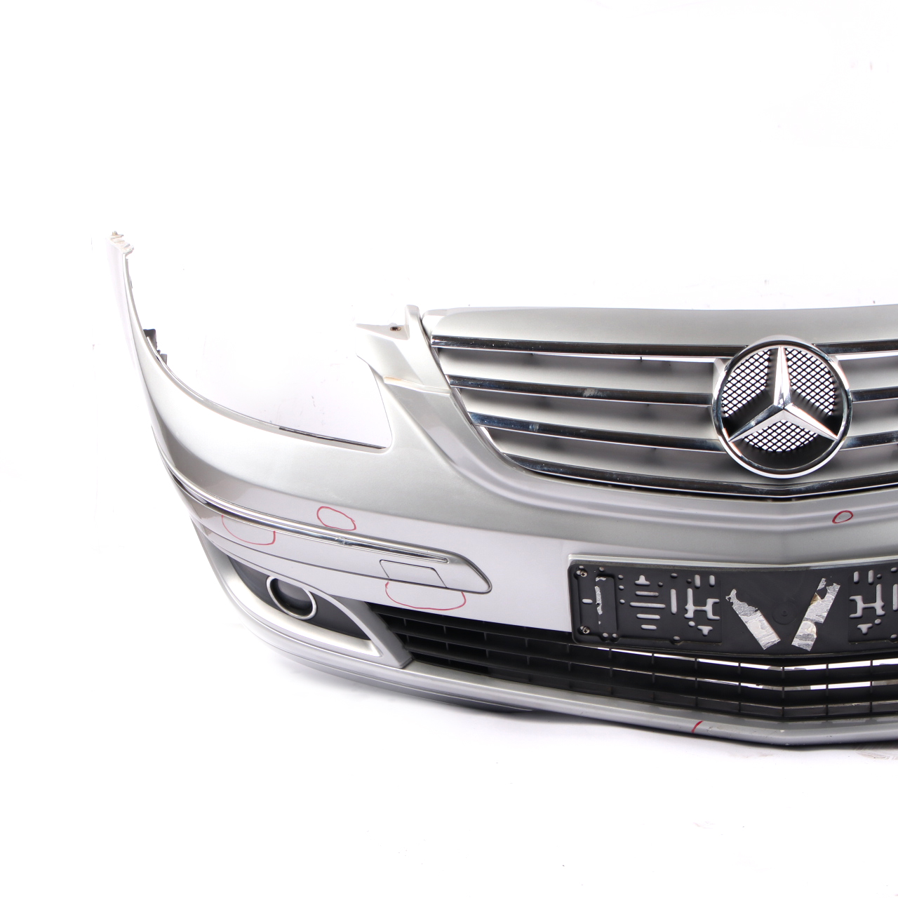 Mercedes W245 Complete Front Bumper Trim Panel Polar Silver Metallic - 761