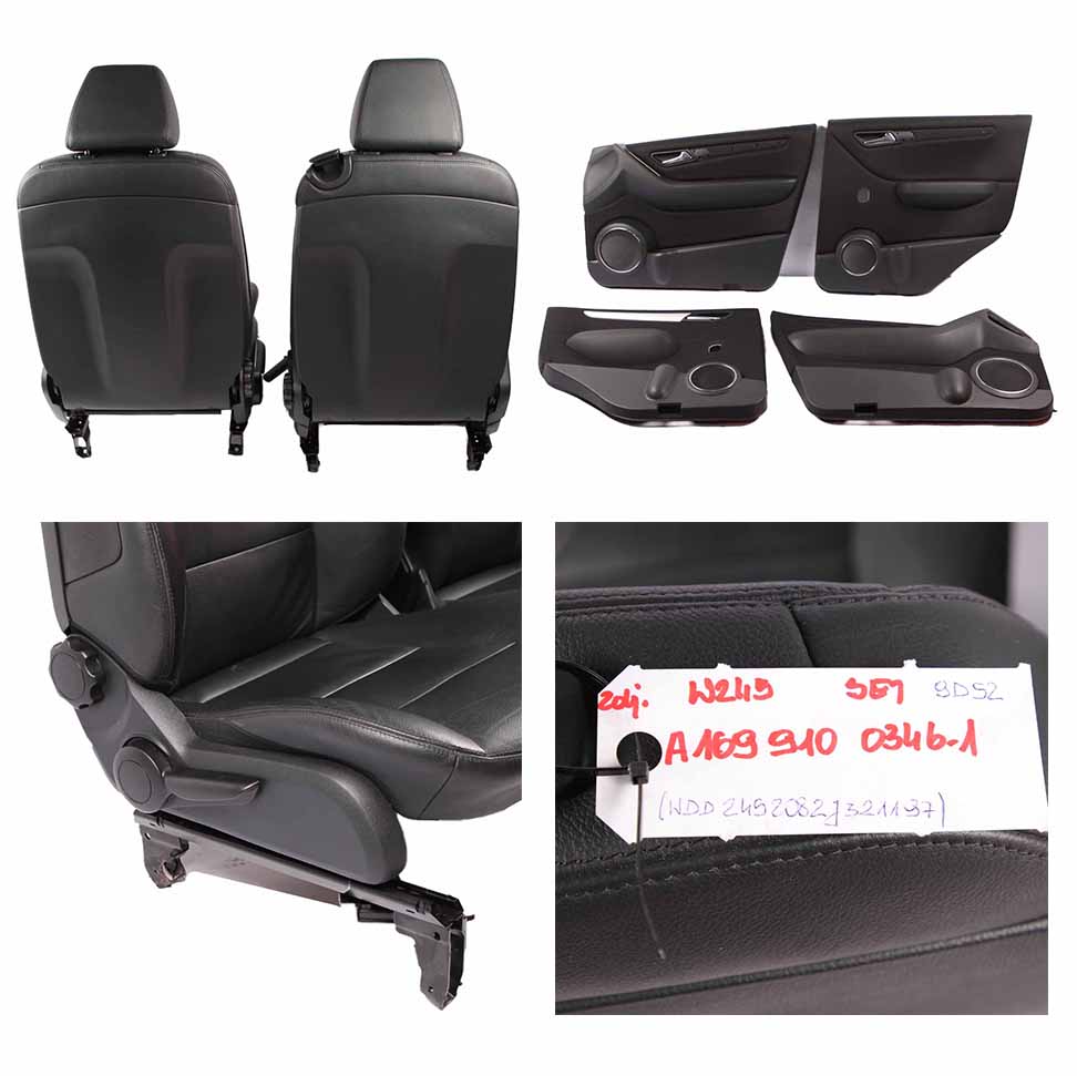 Seats Mercedes W245 Leather Nappa Semianilin Black Front Rear Seat Door Cards