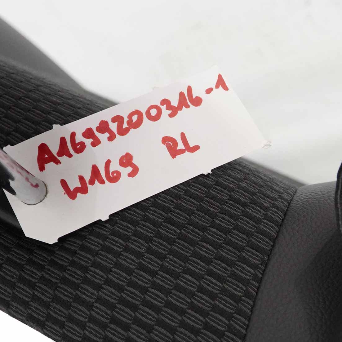 Mercedes W169 Rear Seat Backrest Left N/S Cover Cloth Leather Black Anthracite