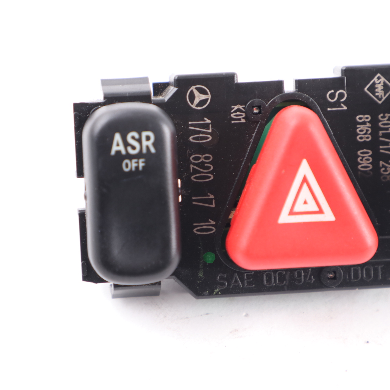 Mercedes SLK R170 Switch Panel Hazard Light Block ASR Lock Button A1708201710