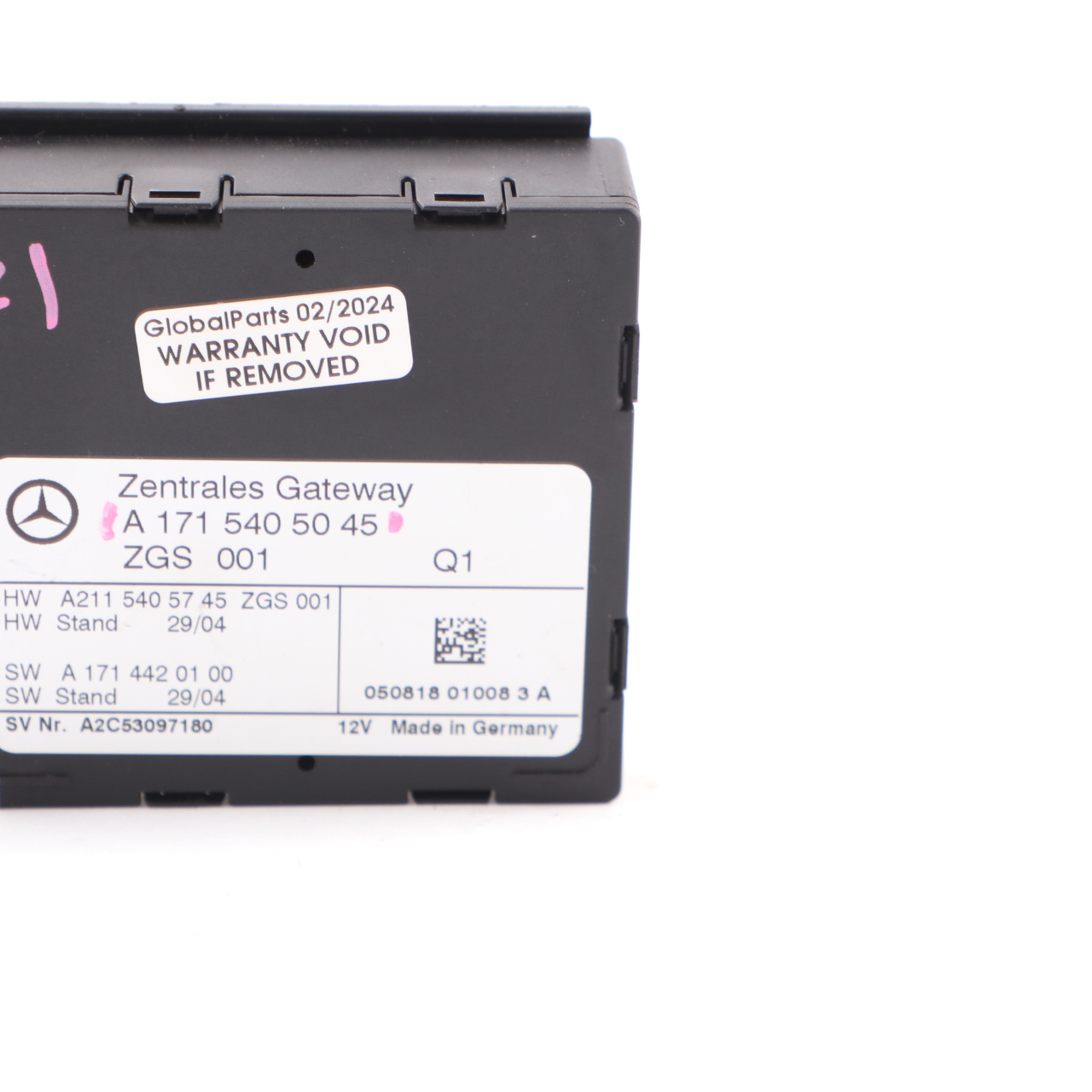 Mercedes SLK R171 Central Gateway Module ECU Control Unit A1715405045