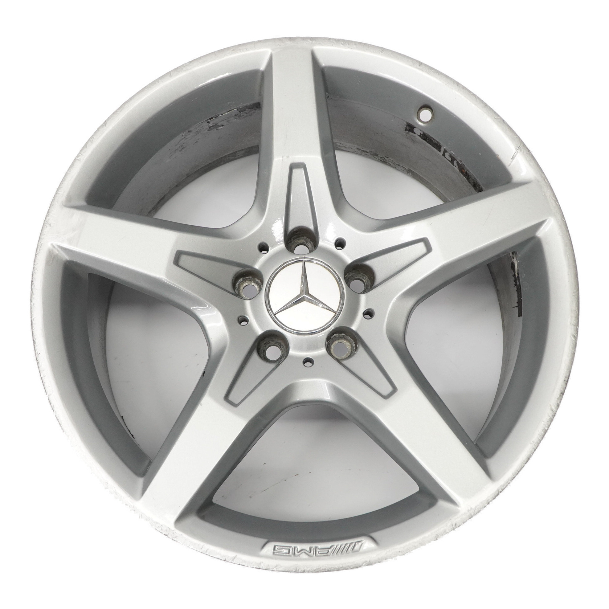 Mercedes R172 AMG Rear Silver Alloy Wheel Rim 18" ET:36 8,5J 5 Spoke A1724012702