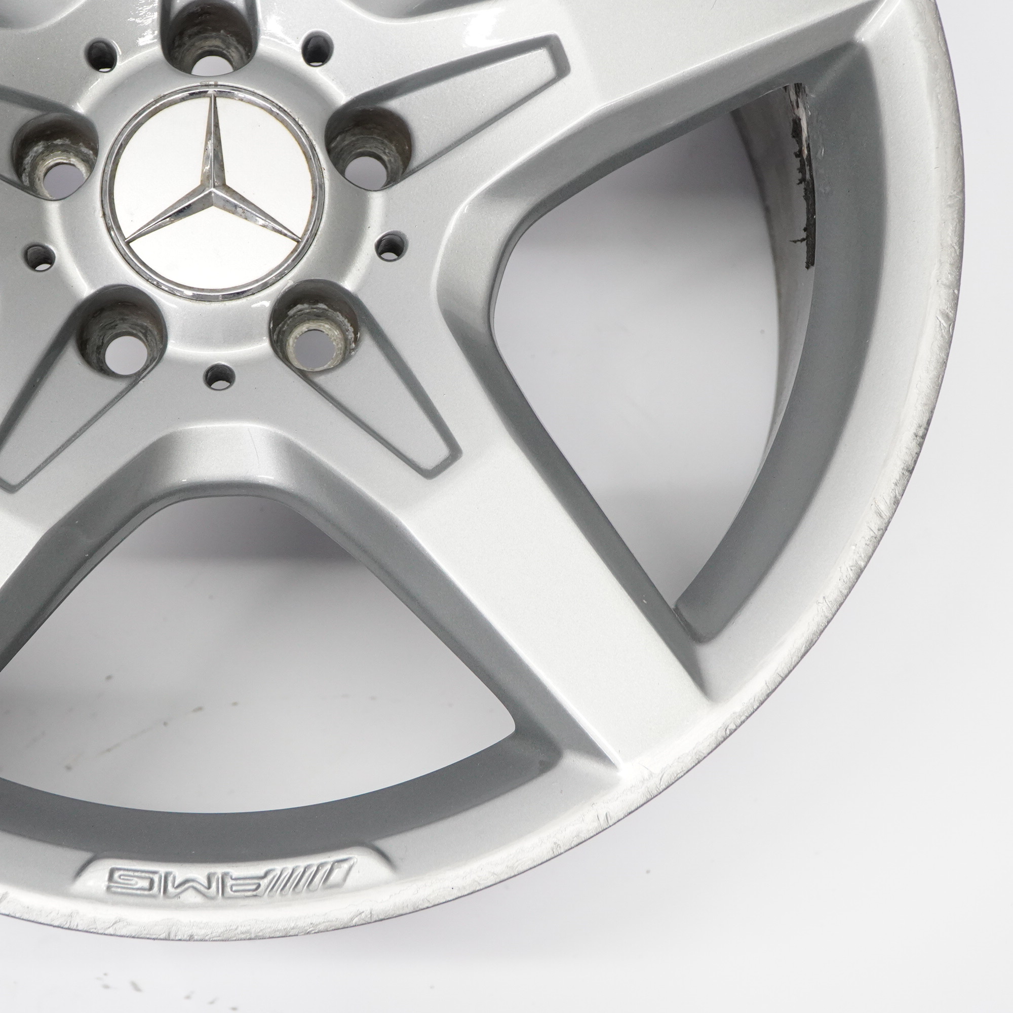 Mercedes R172 AMG Rear Silver Alloy Wheel Rim 18" ET:36 8,5J 5 Spoke A1724012702