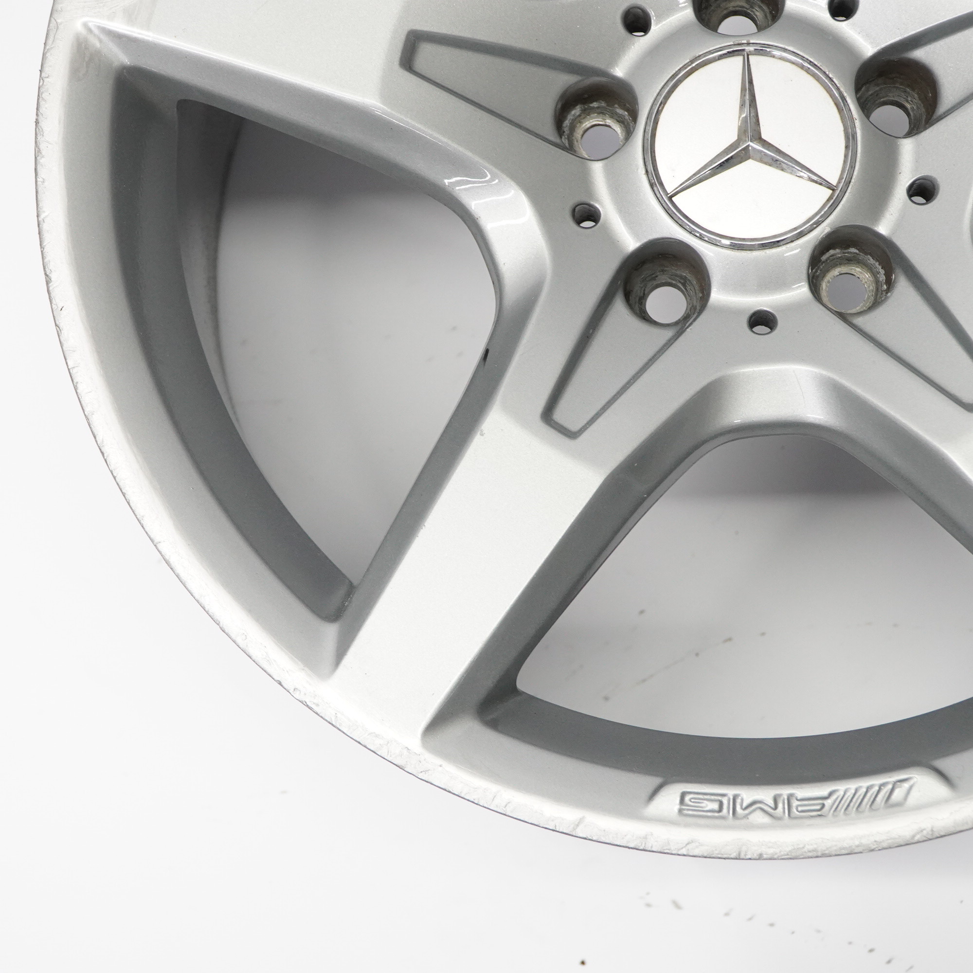 Mercedes R172 AMG Rear Silver Alloy Wheel Rim 18" ET:36 8,5J 5 Spoke A1724012702