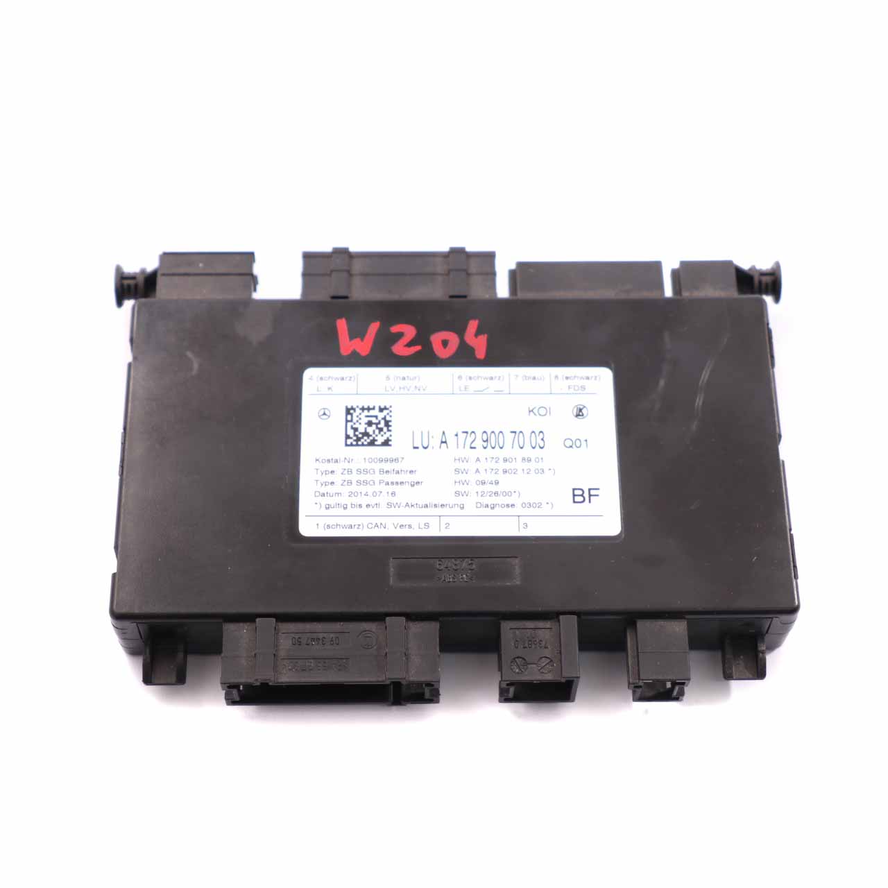 Seat Module Mercedes W204 W212 Control Unit Front Left Right N/O/S A1729007003