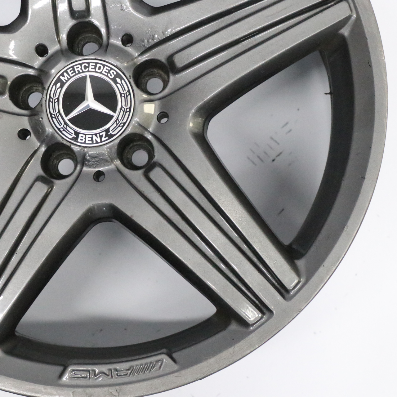 Mercedes W176 AMG Grey Wheel Alloy Rim 18" 5 Double Spoke ET:48 8J A1764010402