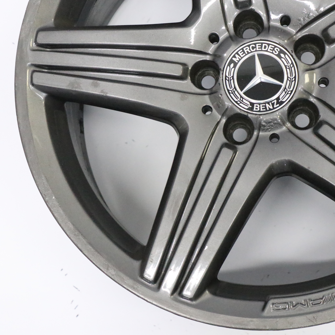 Mercedes W176 AMG Grey Wheel Alloy Rim 18" 5 Double Spoke ET:48 8J A1764010402