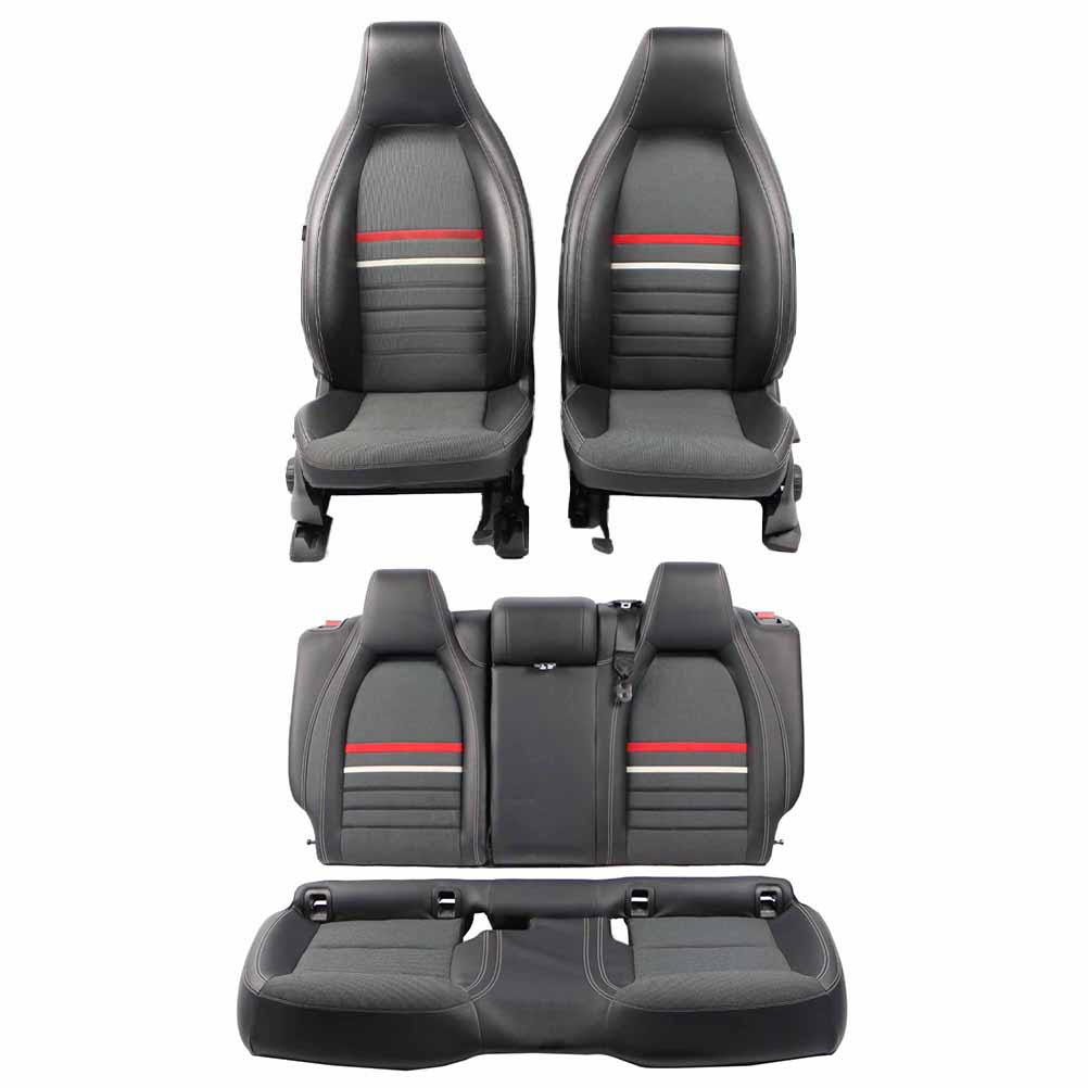 Seats Mercedes W176 Half-Leather Black Front Rear Seat Set 