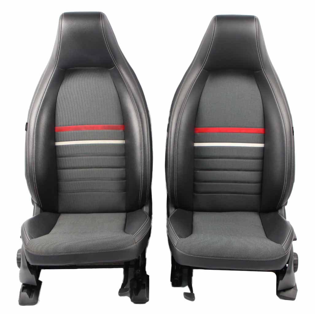 Seats Mercedes W176 Half-Leather Black Front Rear Seat Set 