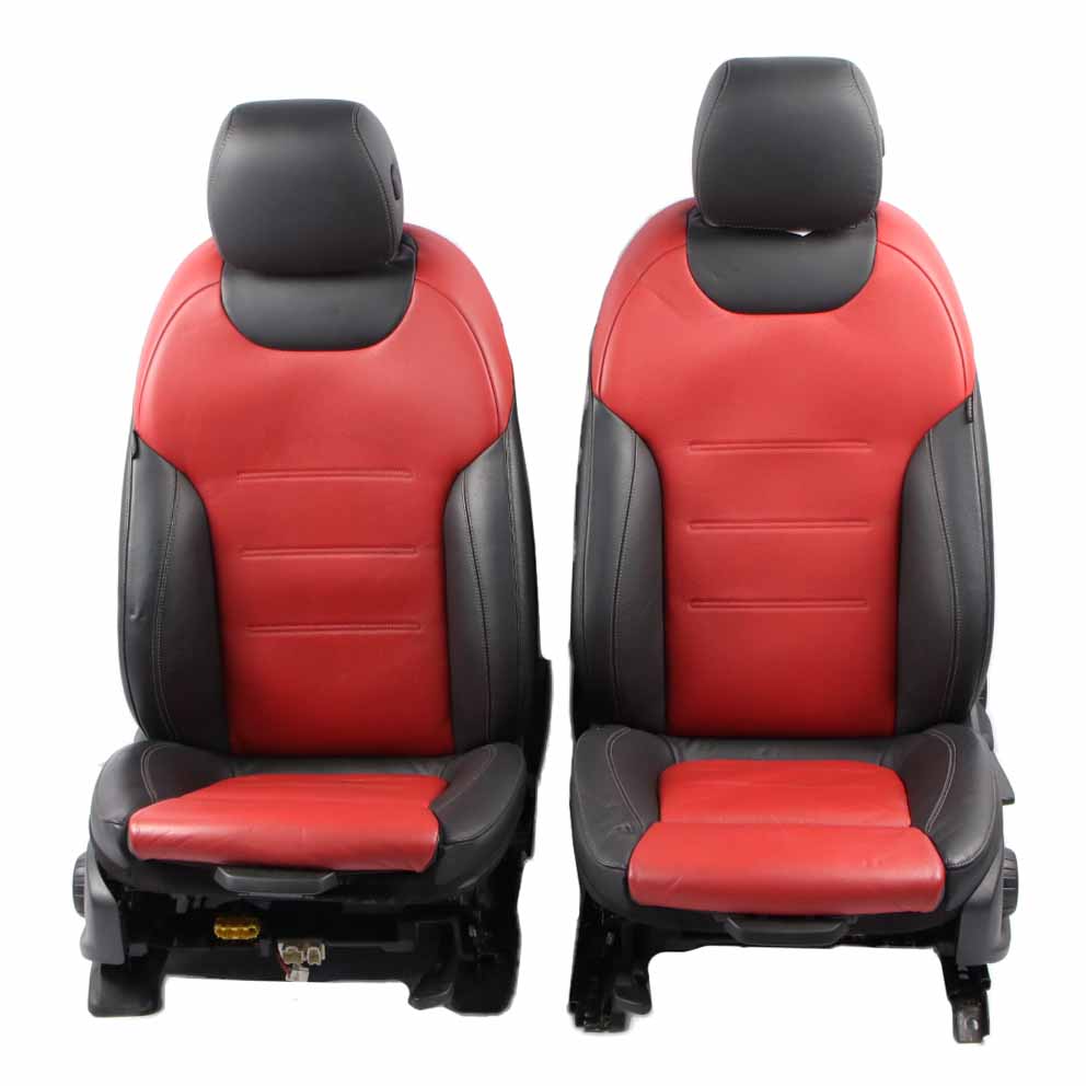 AMG Seats Mercedes V177 A35 Heated Leather Red Black Sport Seat