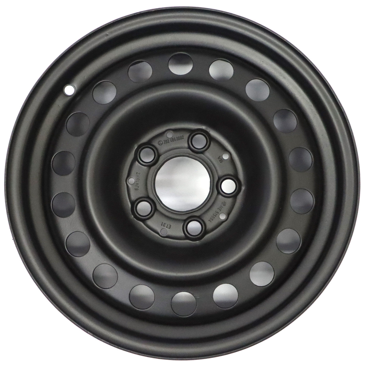 Mercedes W202 Black Steel Wheel Rim 15" 6J ET:31 A2024000002